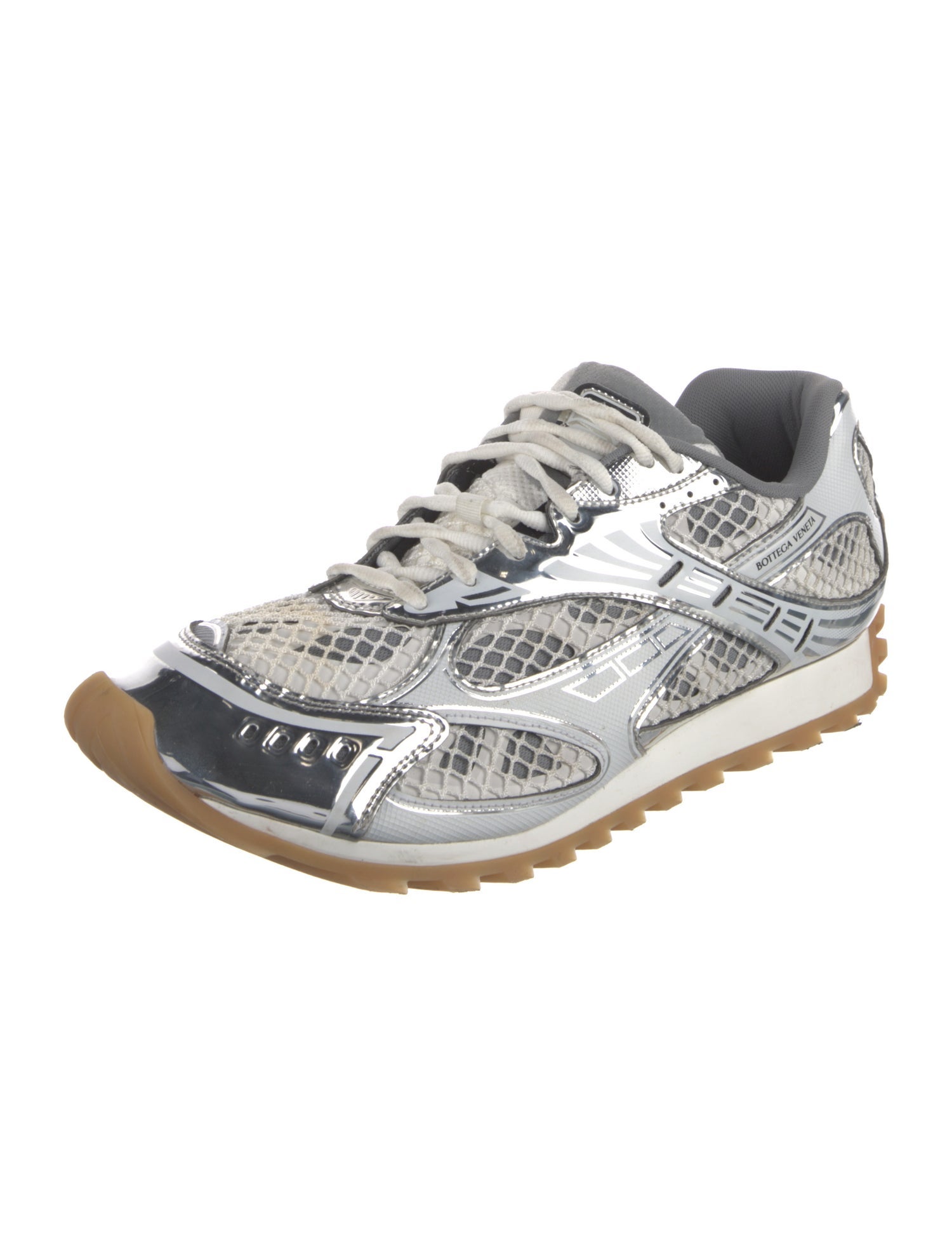 Bottega Veneta Mesh Printed Athletic Sneakers