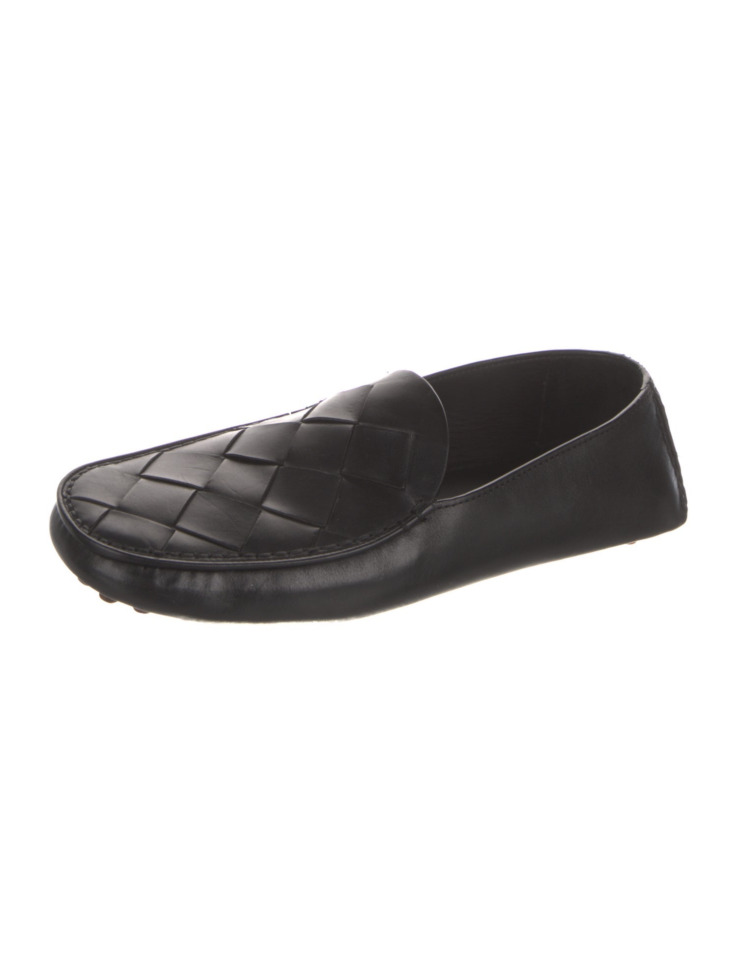 Bottega Veneta Intrecciato Weave Leather Loafers