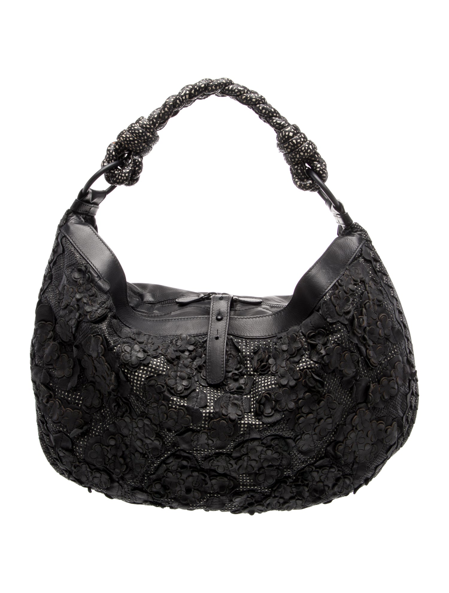 Bottega Veneta Intrecciato Large Hop Bag - Brown Hobos, Handbags