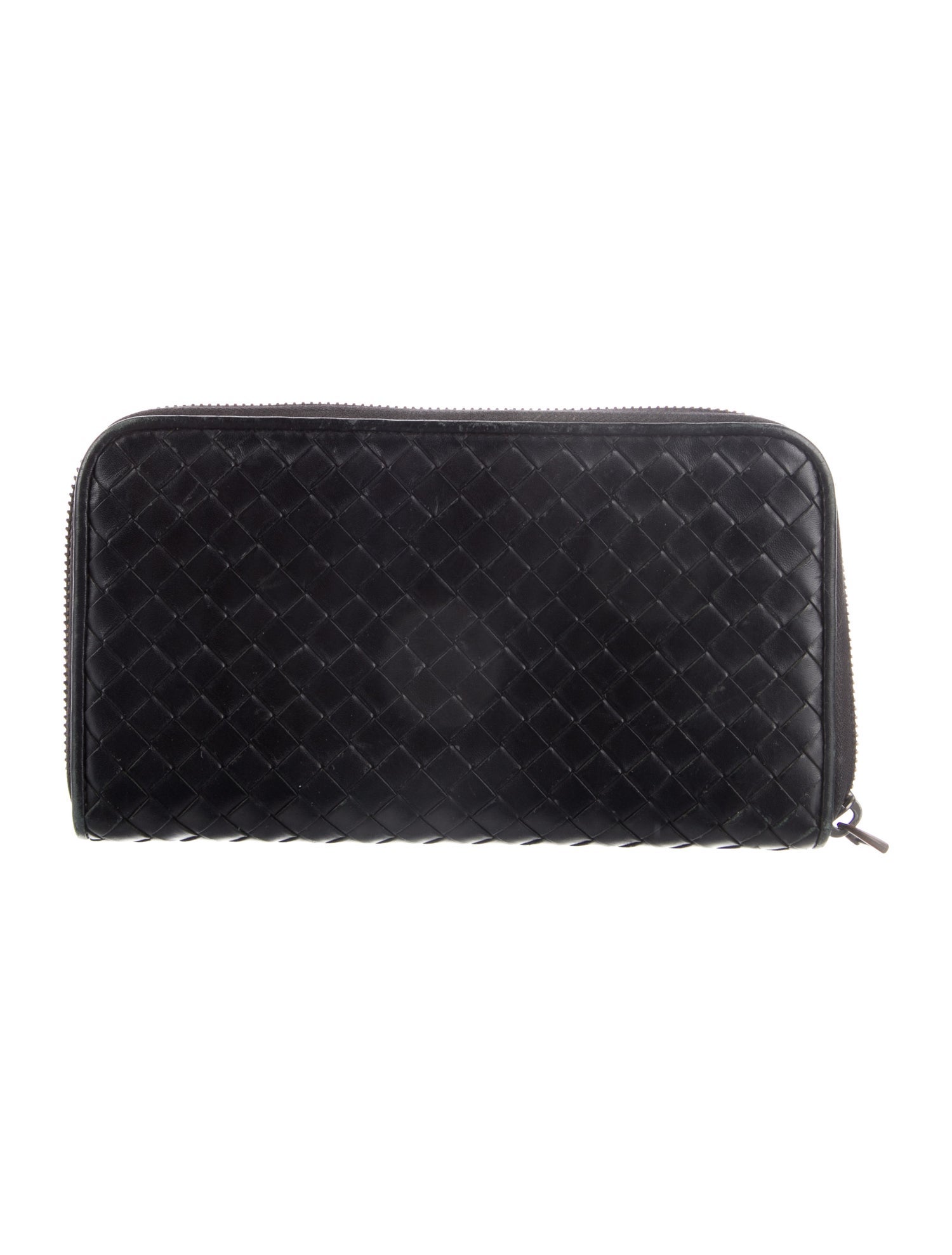Bottega Veneta Intrecciato Weave Zip Around Wallet Intrecciato Weave Wallet