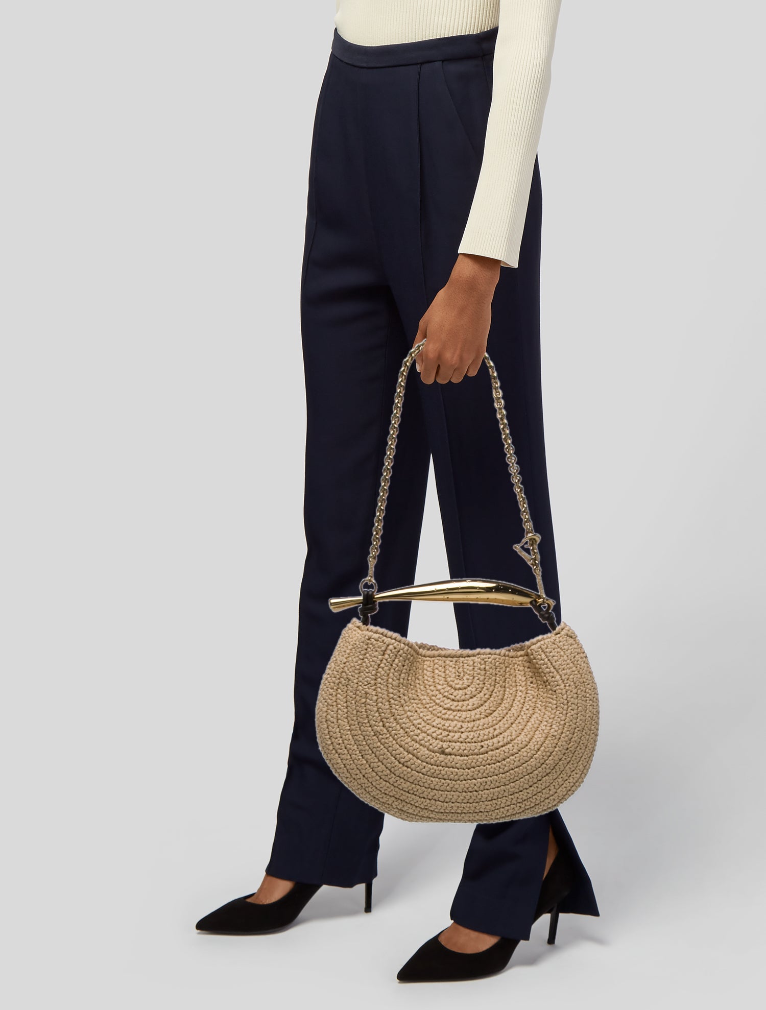 Comme des Garçons Velvet Knot Bag - Red Handle Bags, Handbags