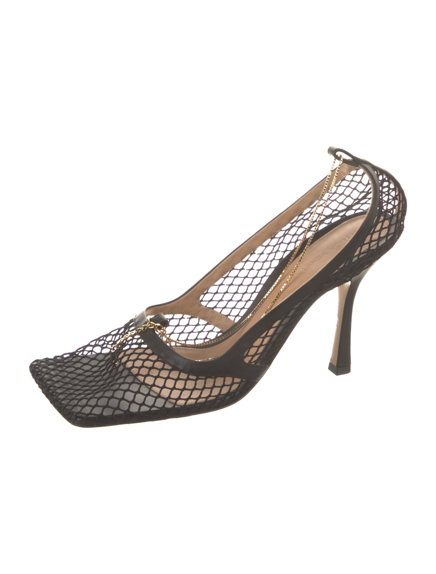 Bottega Veneta Mesh Chain-Link Accents Sandals