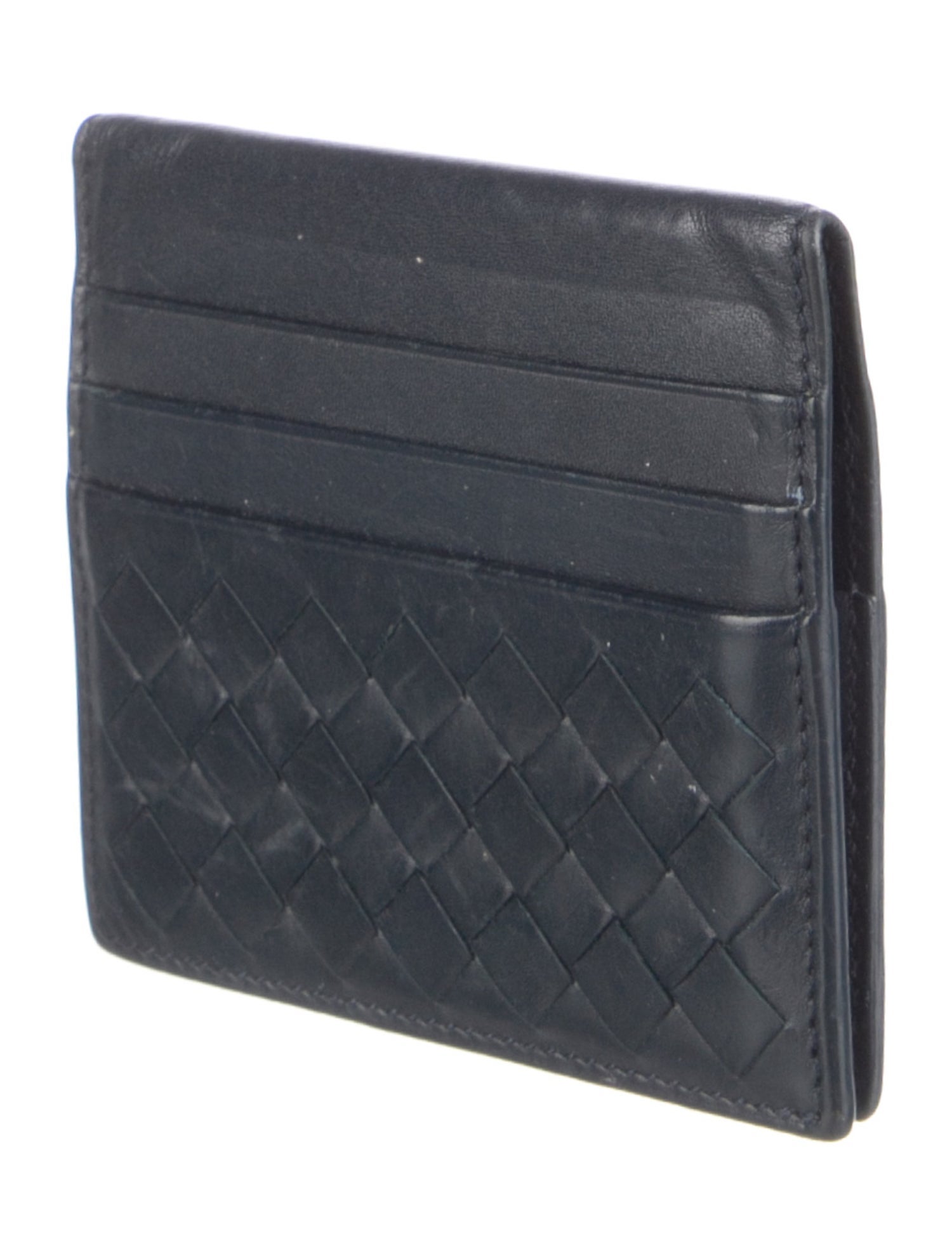 Bottega Veneta Intrecciato Weave Leather Card Holder