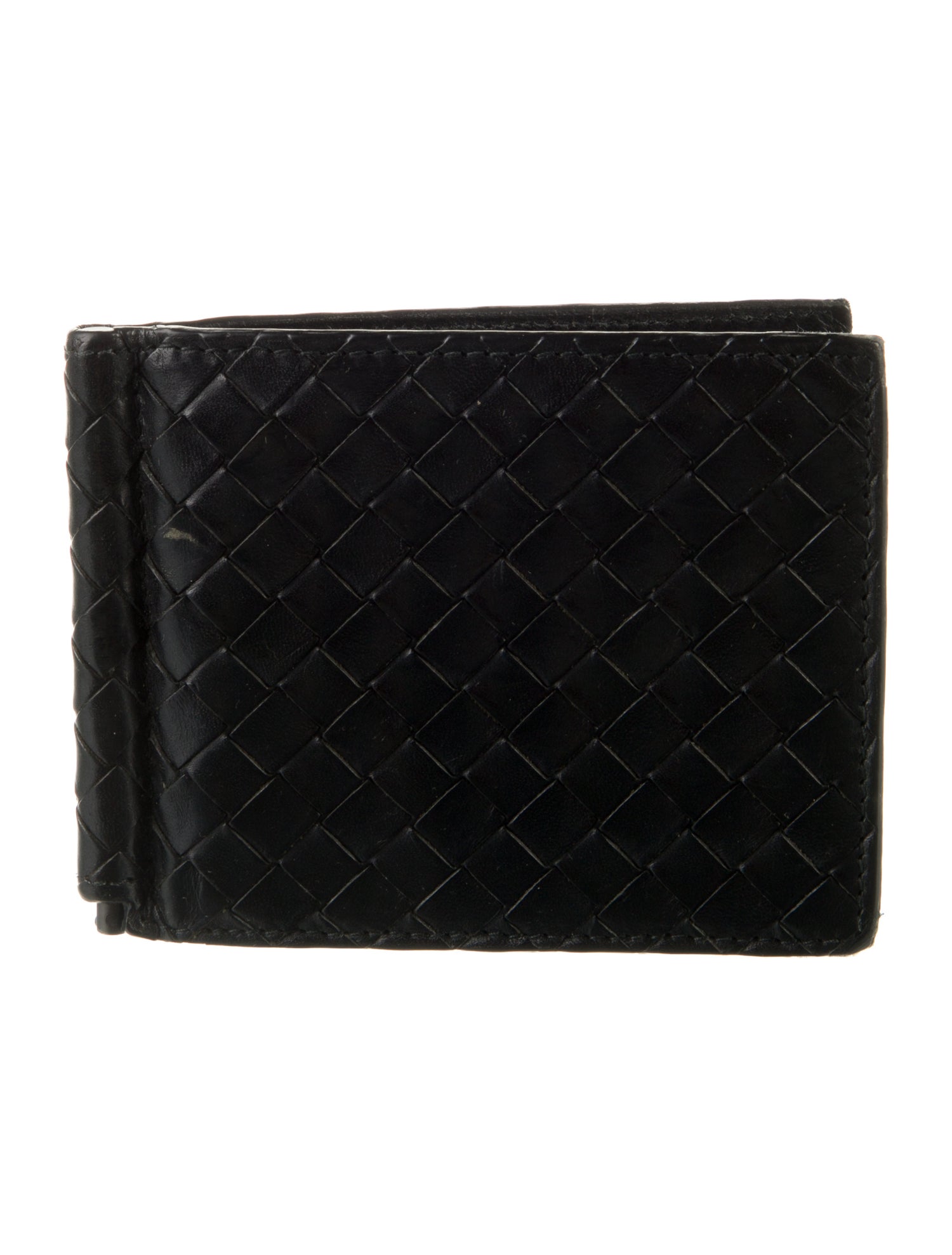 Bottega Veneta Money Clip Bifold Intrecciato Wallet Intrecciato Weave Wallet
