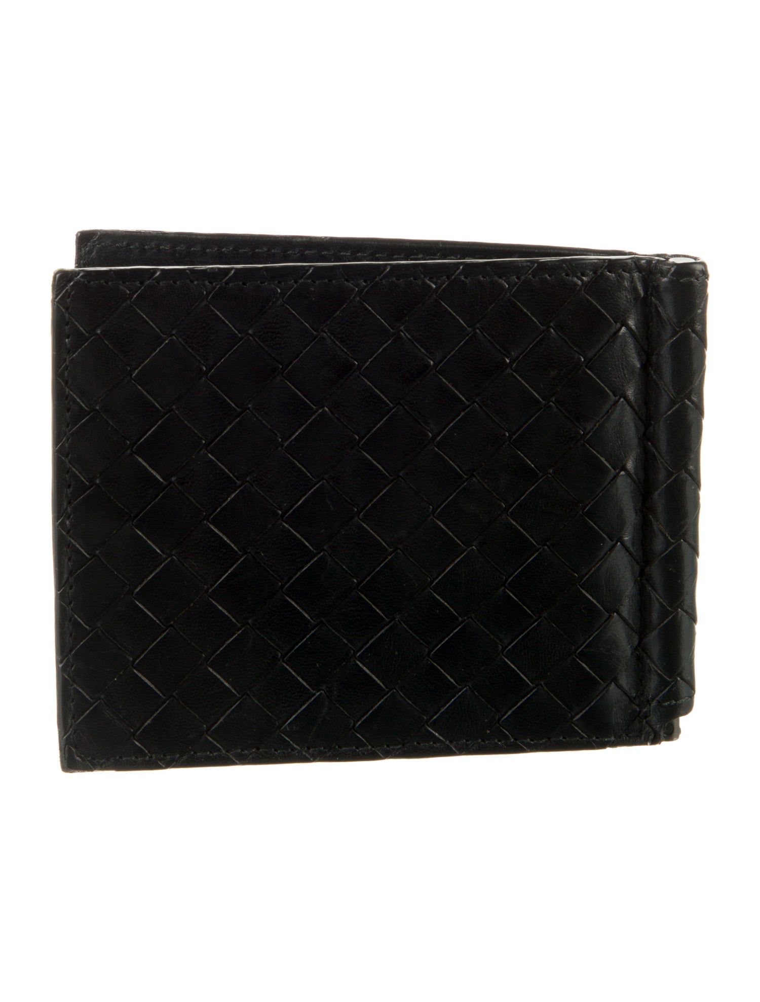 Bottega Veneta Money Clip Bifold Intrecciato Wallet Intrecciato Weave Wallet