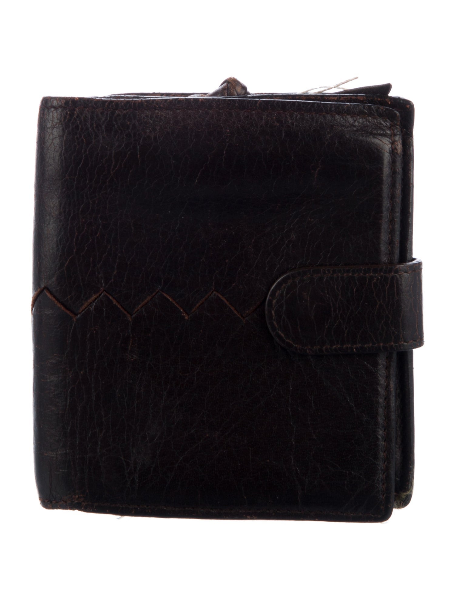 Bottega Veneta Vintage Intrecciato Leather Compact Wallet