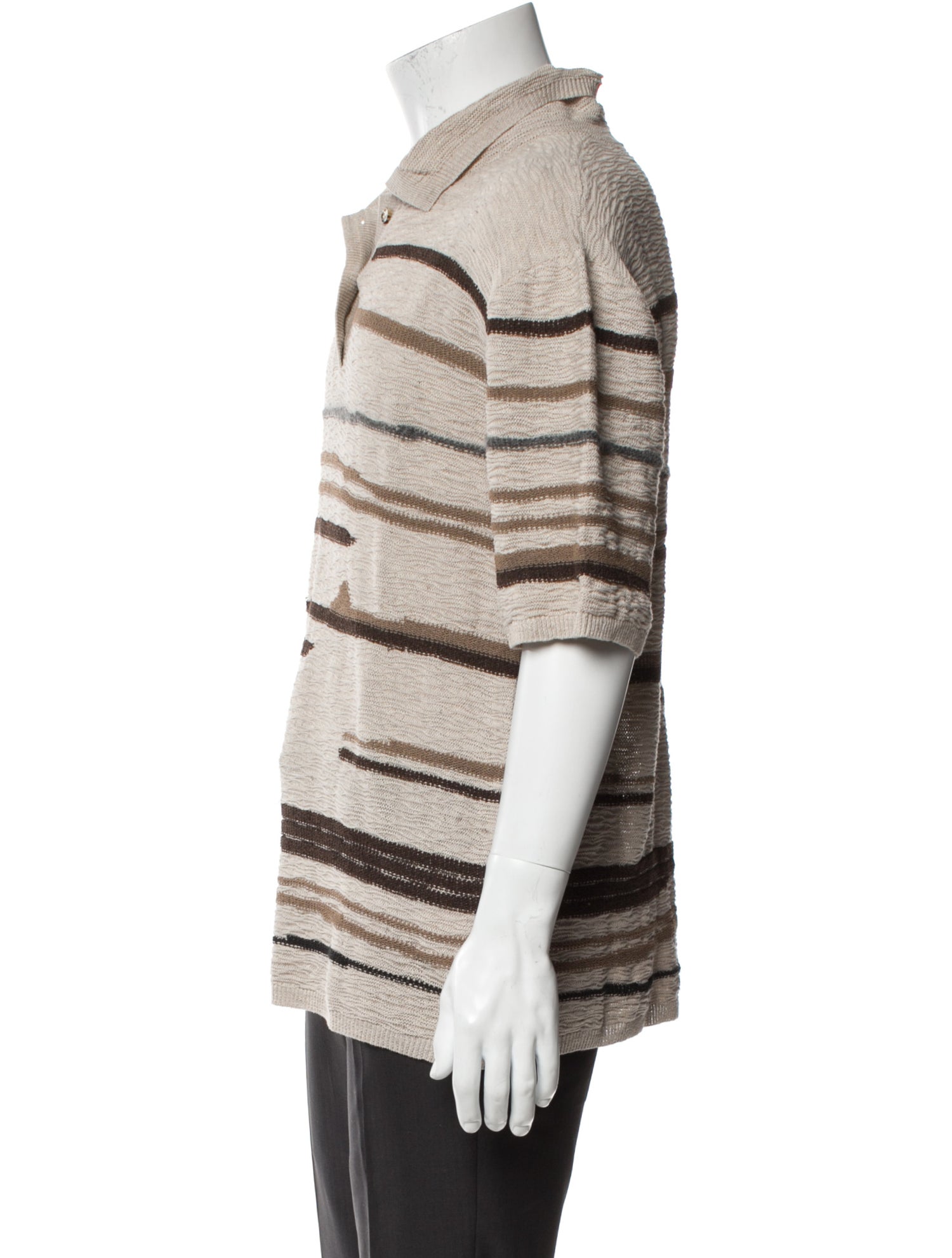 Bottega Veneta Striped Short Sleeve Shirt