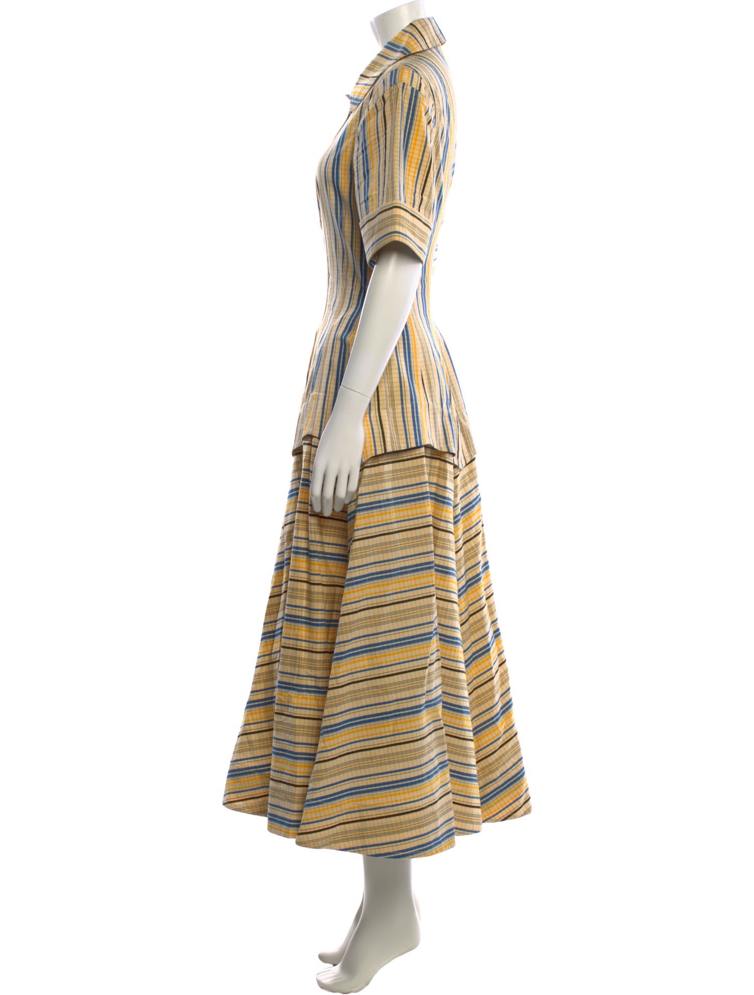 Bottega Veneta Striped Long Dress
