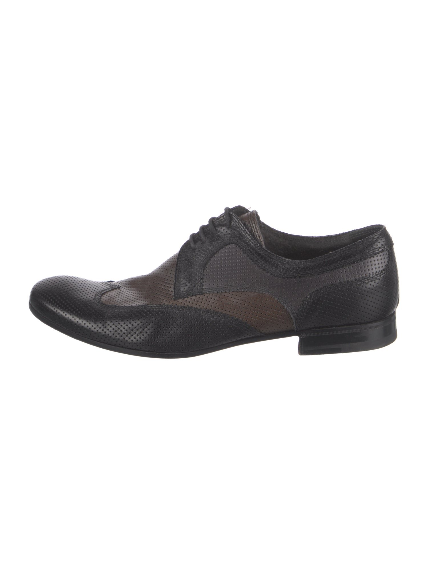 Bottega Veneta Leather Colorblock Pattern Derby Shoes