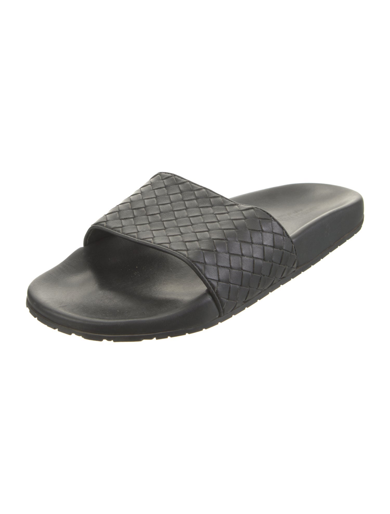 Bottega Veneta Intrecciato Weave Leather Slides