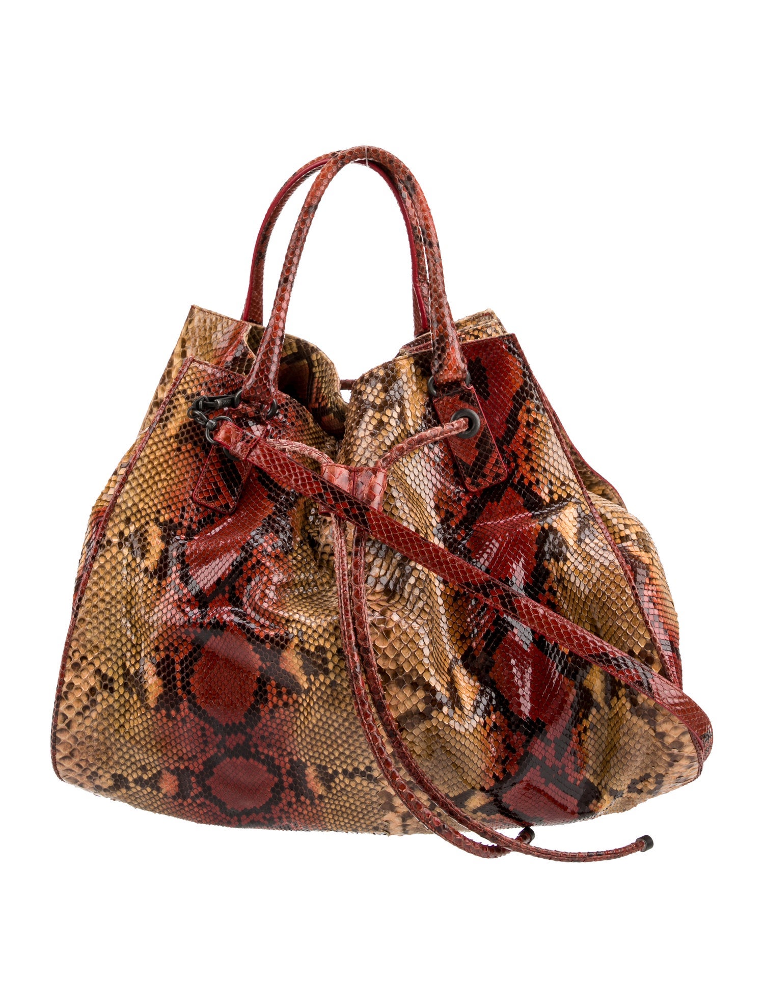 Bottega Veneta Python Top Handle Bag