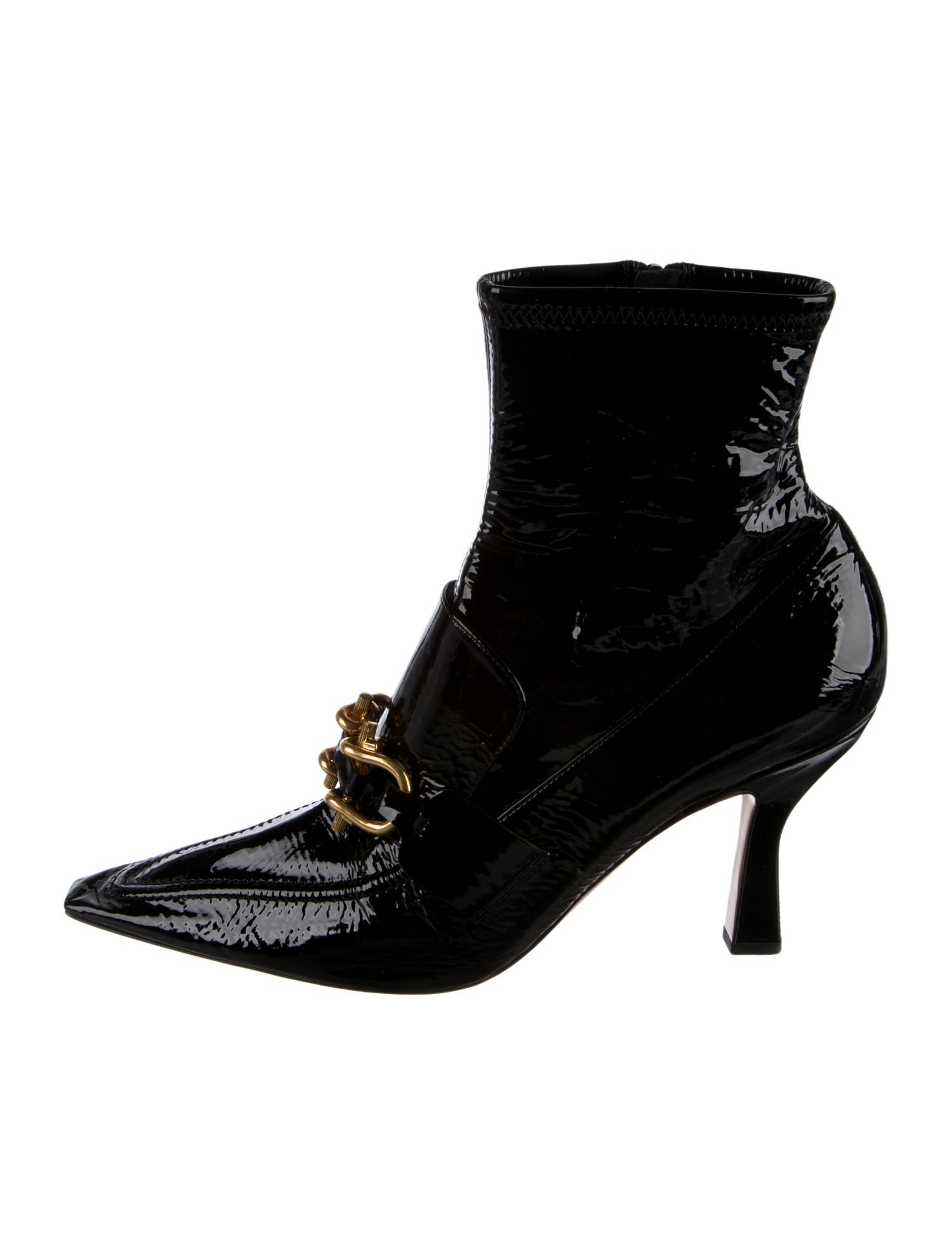 Bottega Veneta Patent Leather Lace-Up Boots