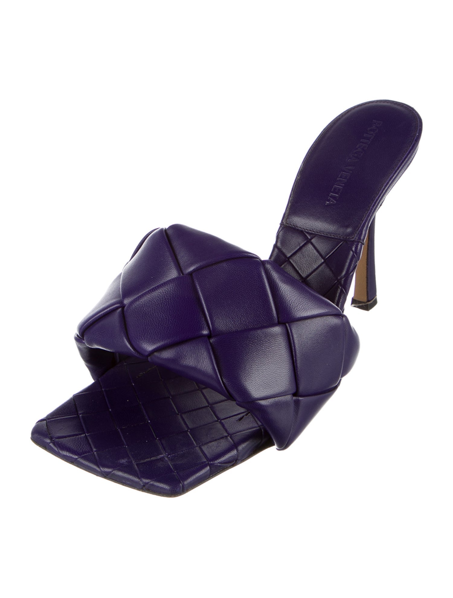 Bottega Veneta Intrecciato Weave Leather Slides