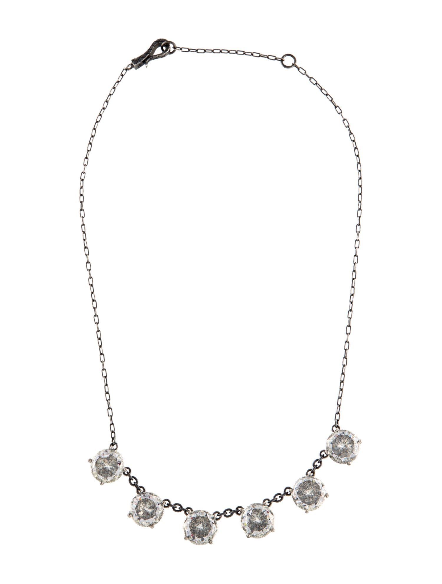 Bottega Veneta Cubic Zirconia Station Necklace