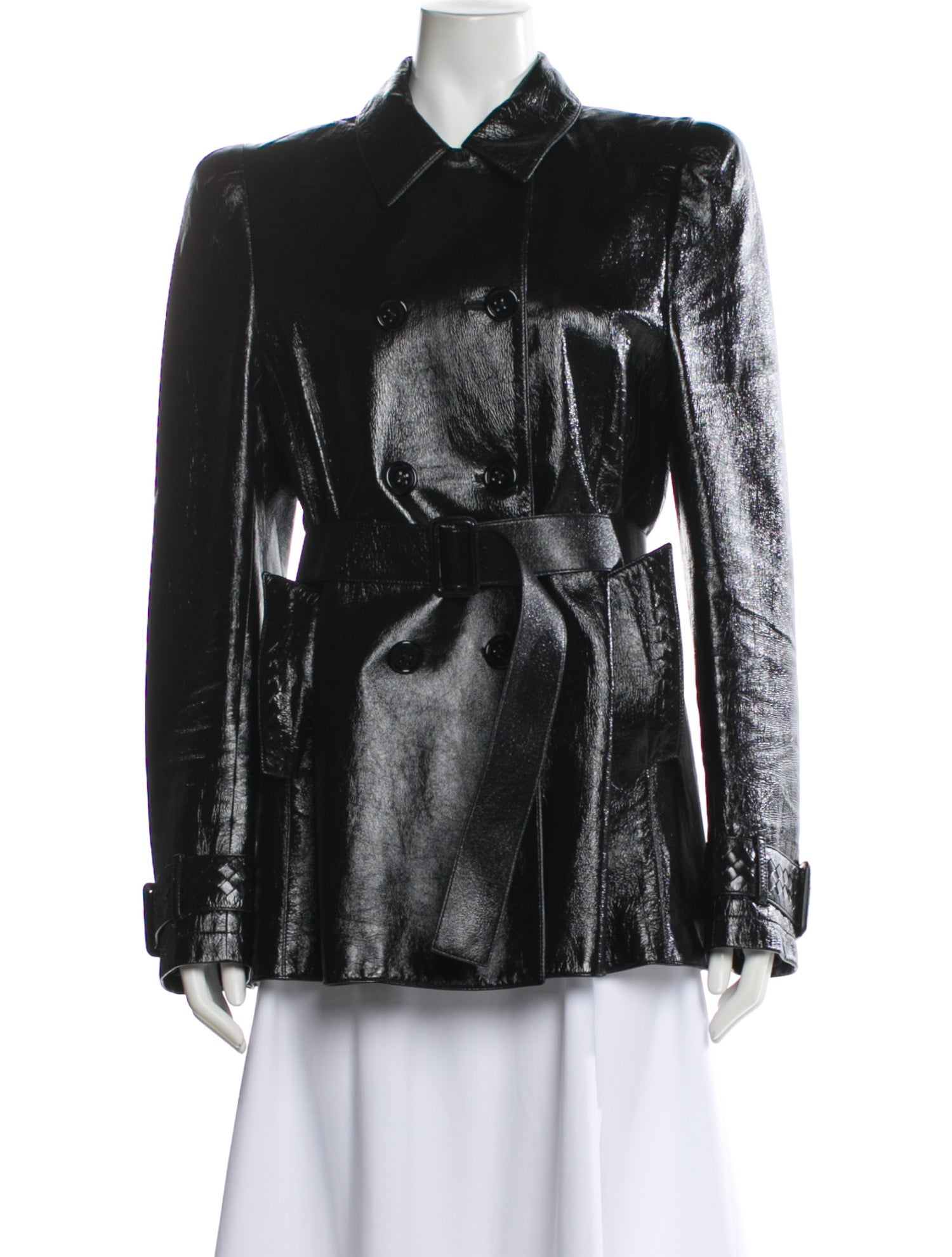Bottega Veneta Leather Trench Coat