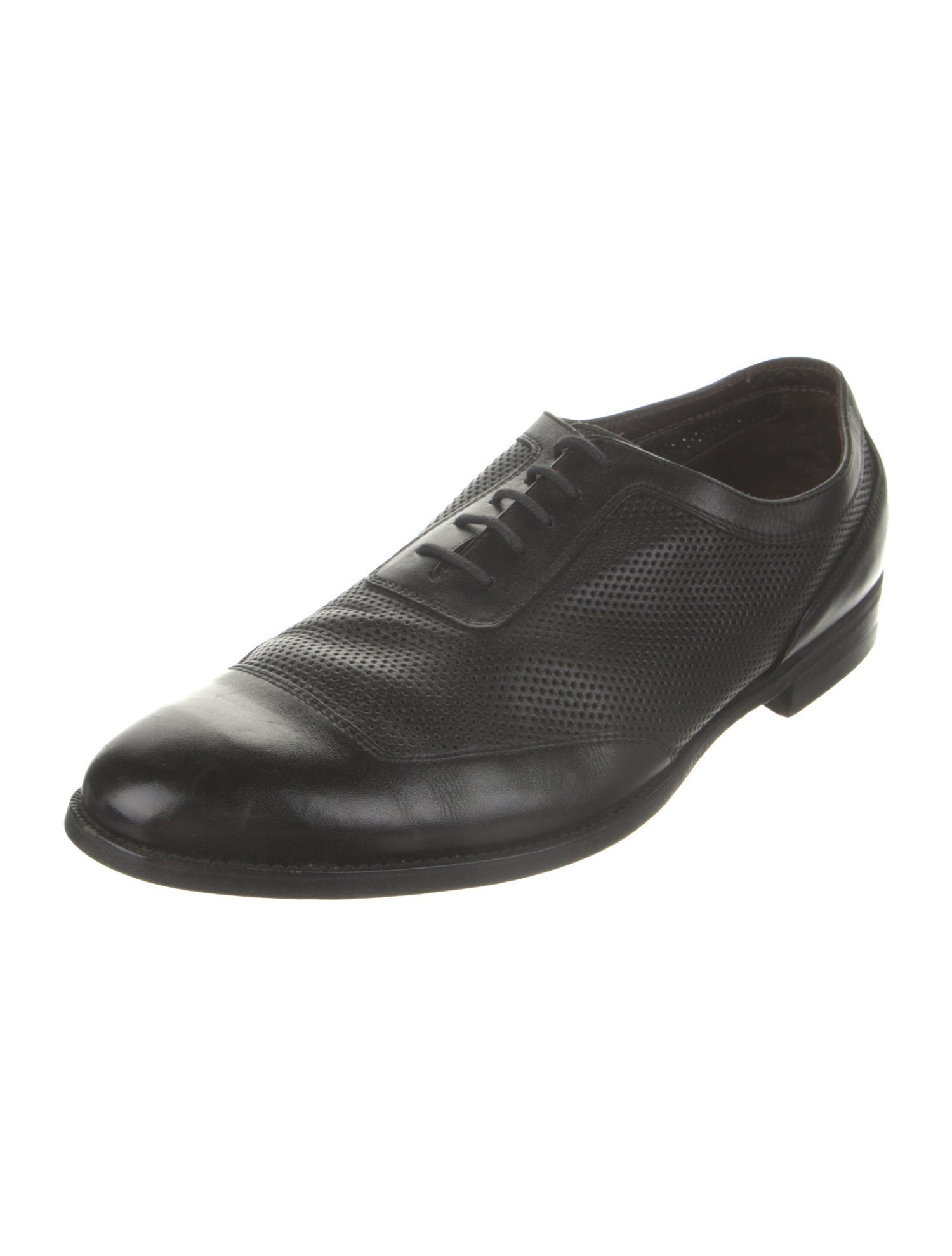 Bottega Veneta Leather Raw-Edge Trim Oxfords