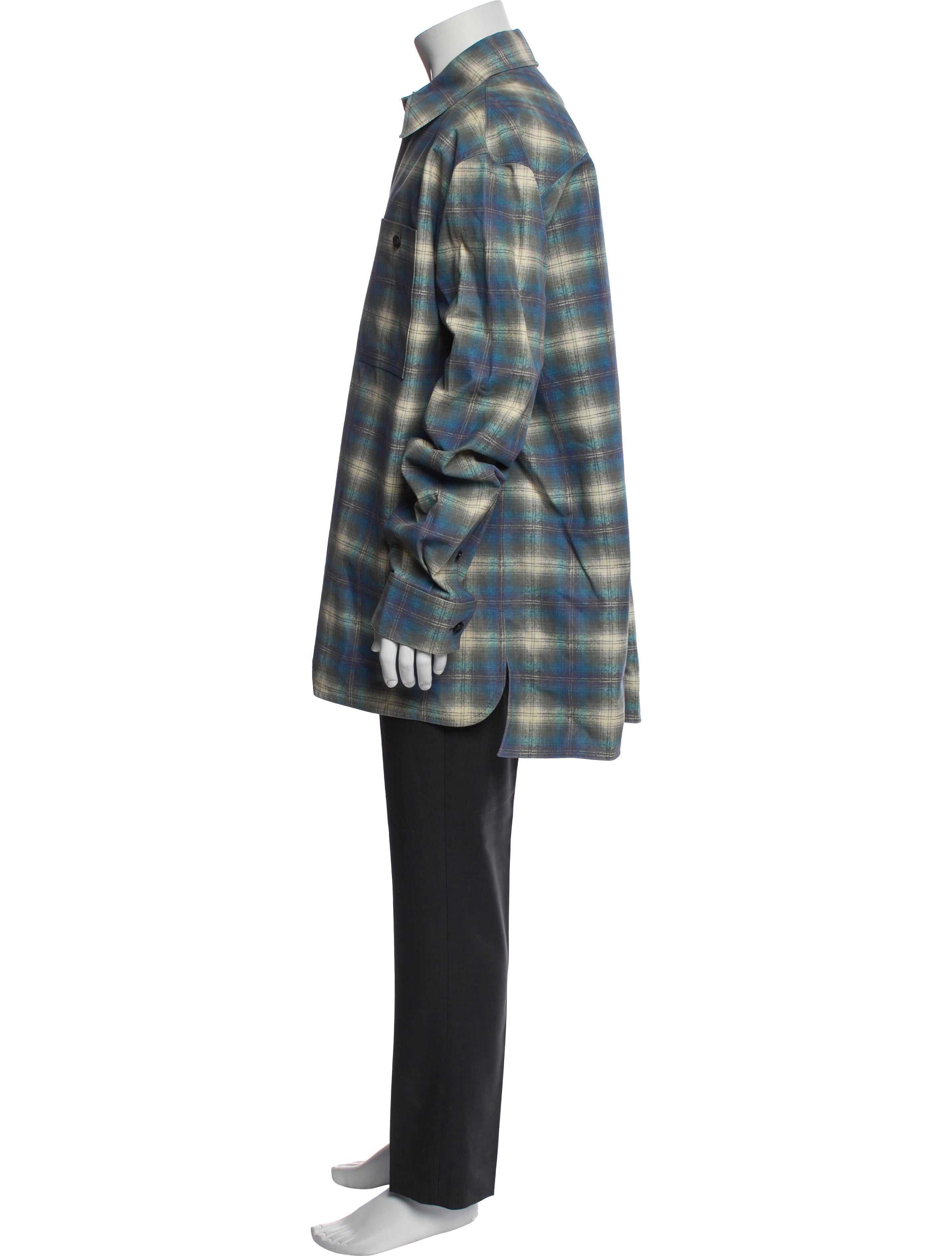 Bottega Veneta Leather Plaid Print Parka