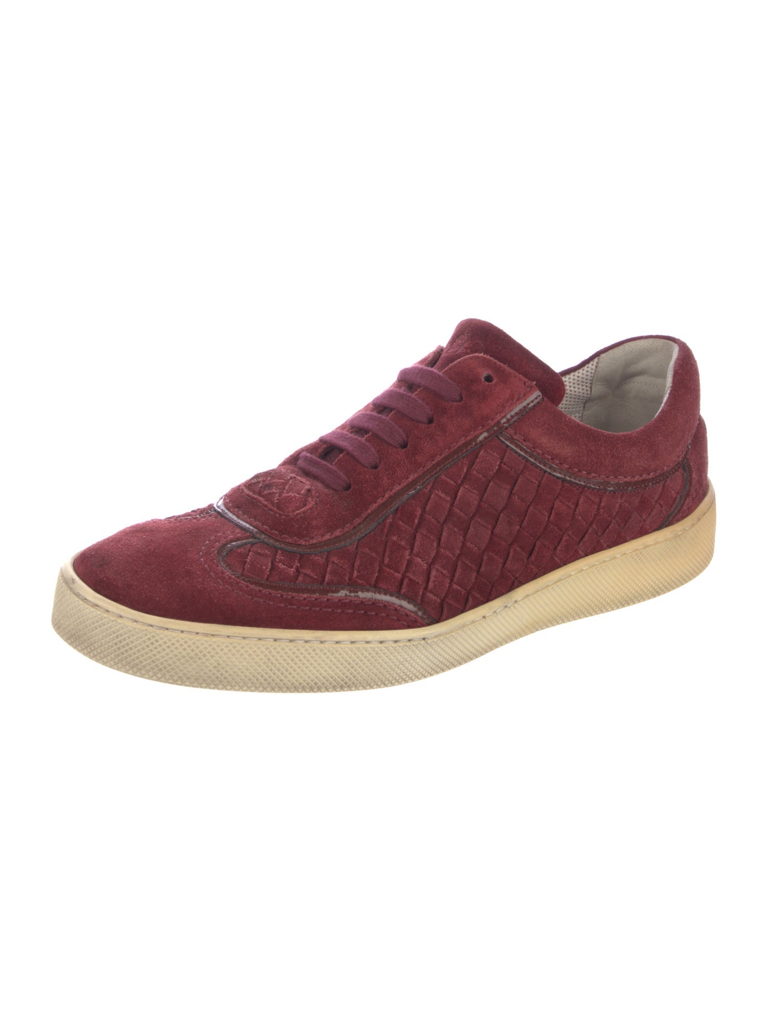 Bottega Veneta Intrecciato Weave Suede Sneakers