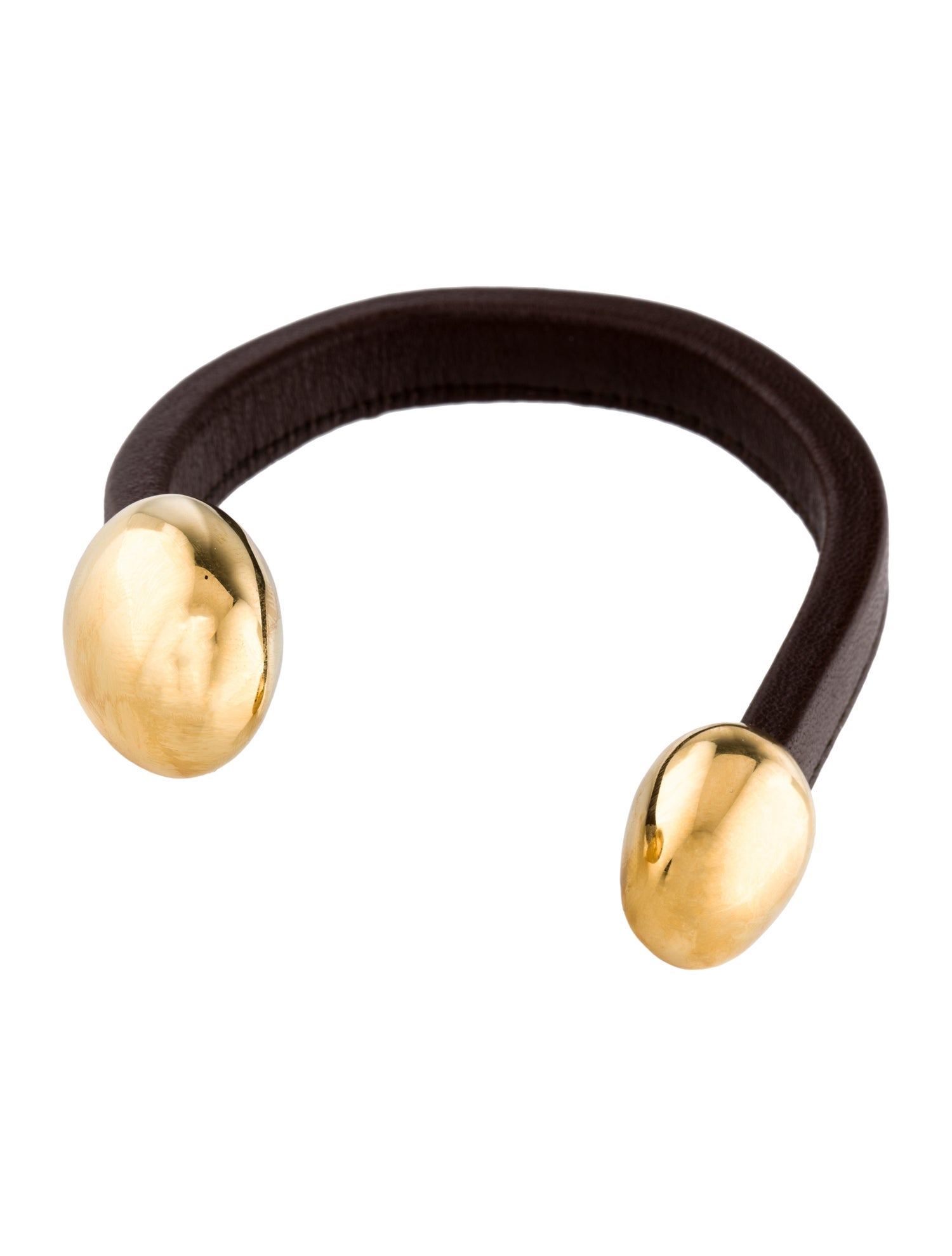 Bottega Veneta Leather Stoppers Cuff Bracelet