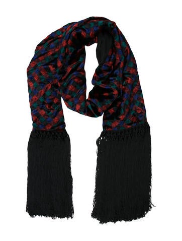 Bottega Veneta Velvet Fringe Shawl