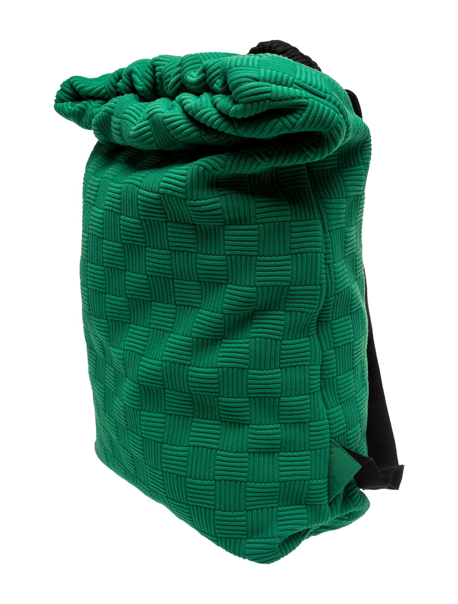 Bottega Veneta Canvas Foldover Intrecciato Knit Backpack