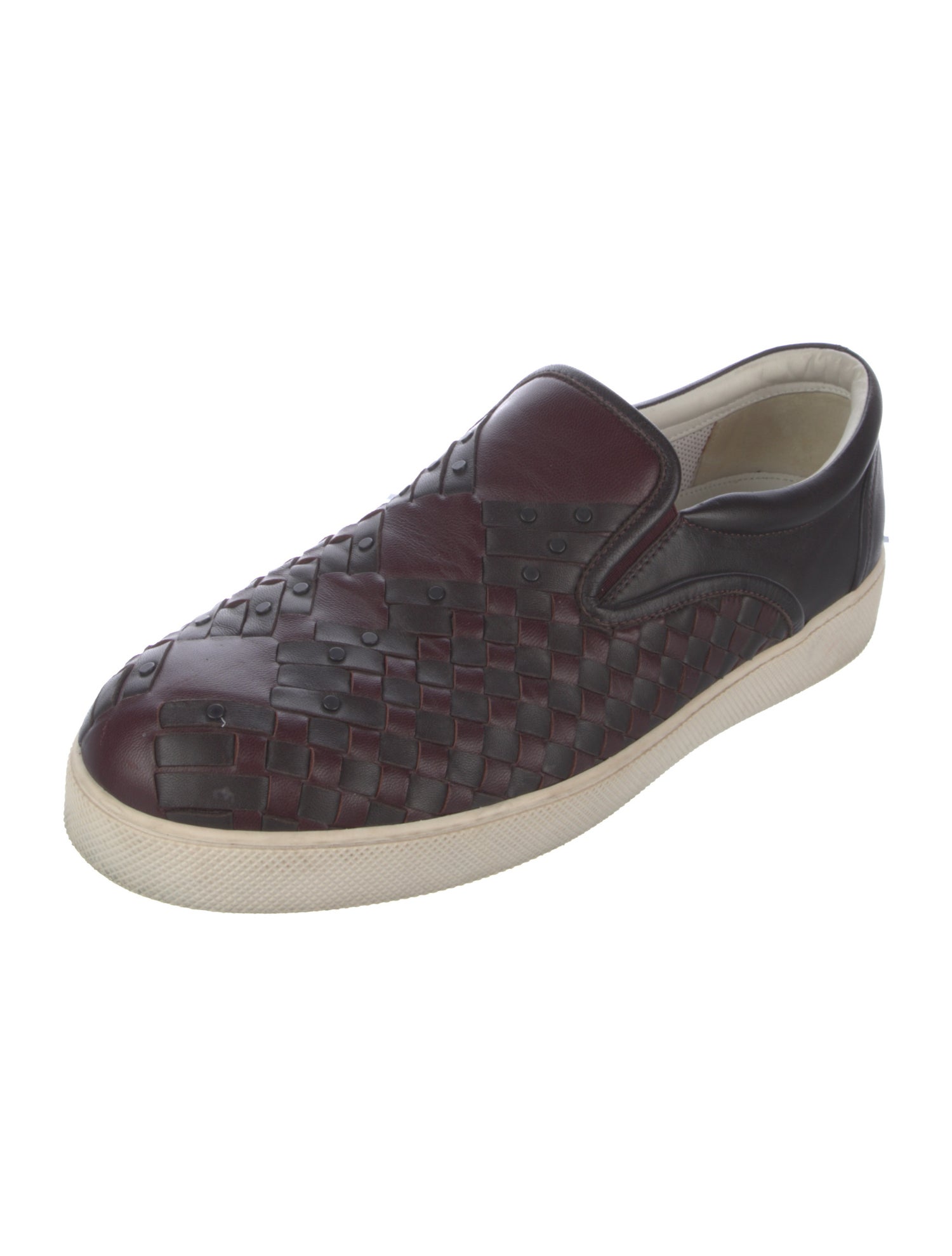 Bottega Veneta Intrecciato Weave Leather Boat Shoes