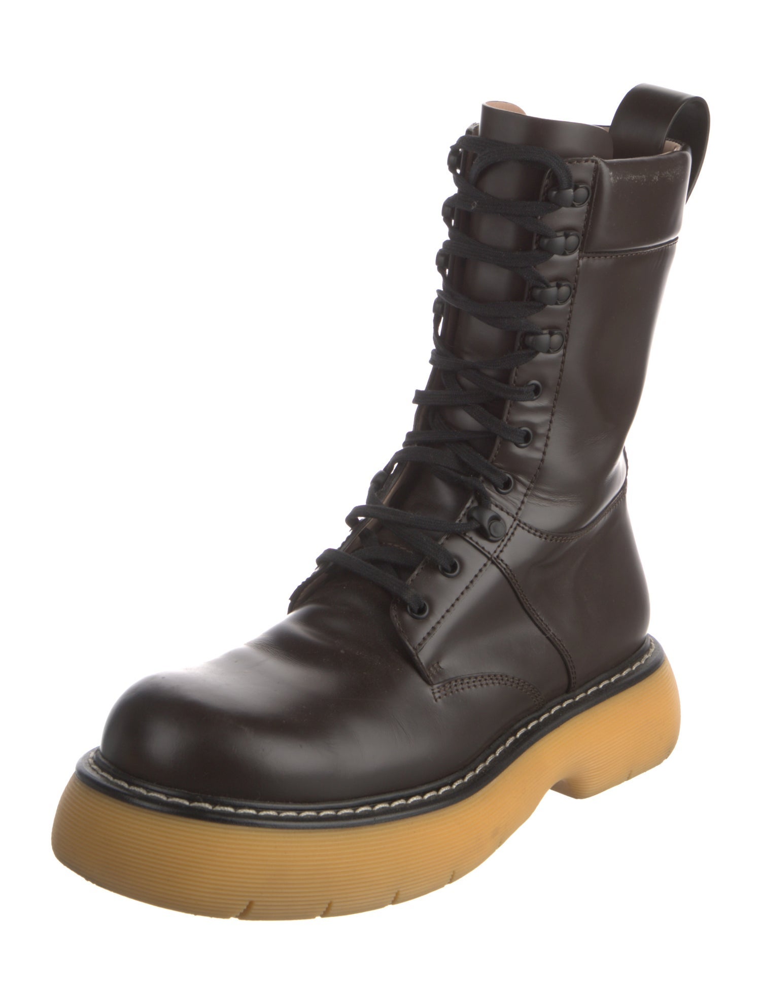 Bottega Veneta Leather Lace-Up Boots