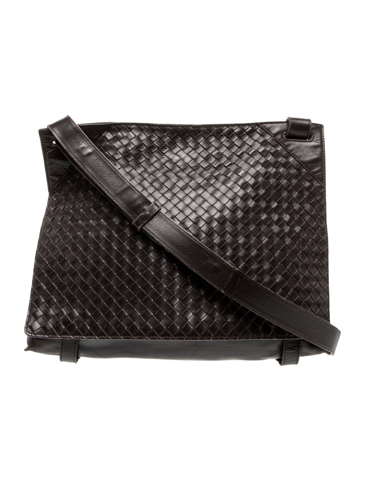 Bottega Veneta Intrecciato Intrecciato Leather Messenger Bag Vintage