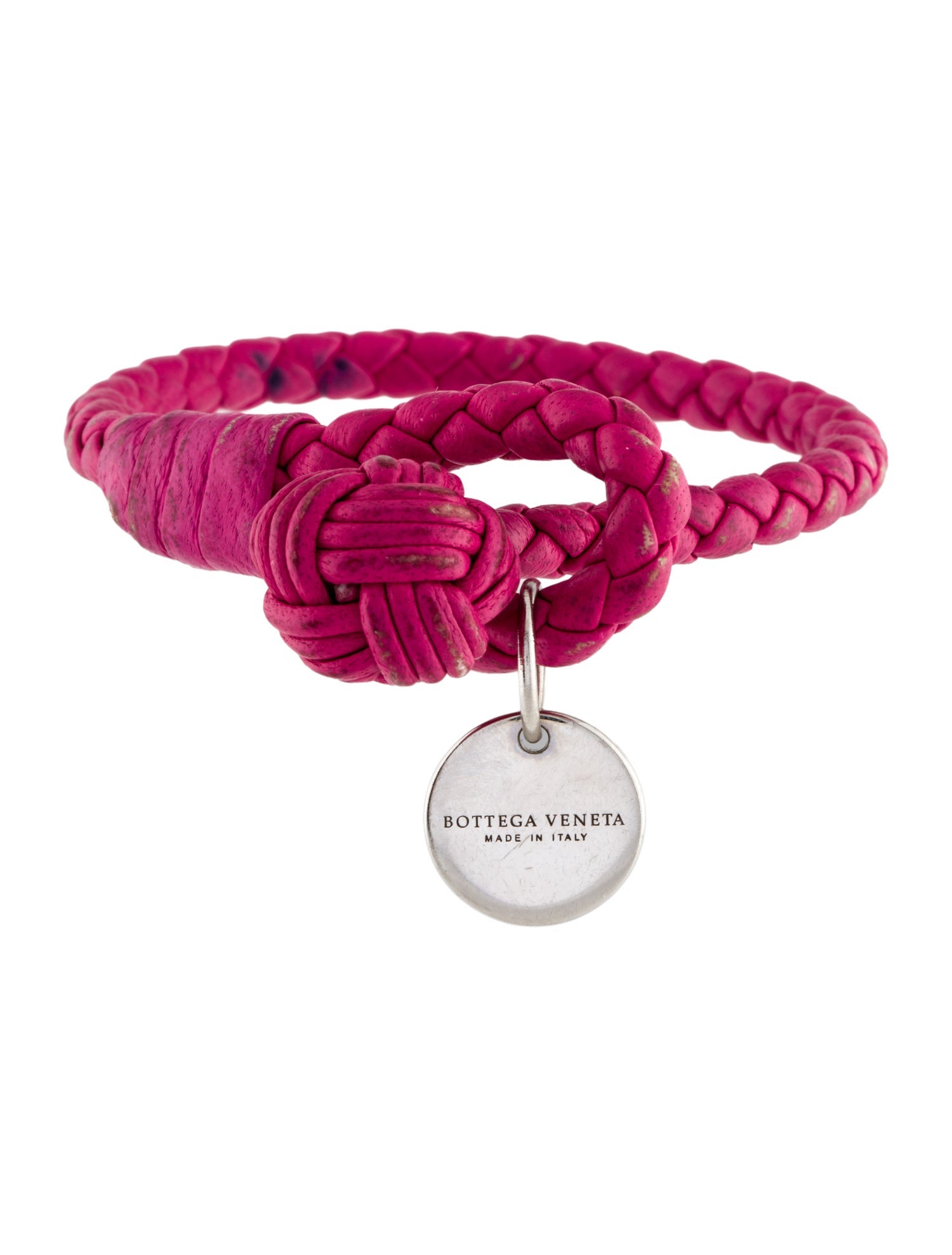Bottega Veneta Leather Intrecciato Knot Wrap Bracelet
