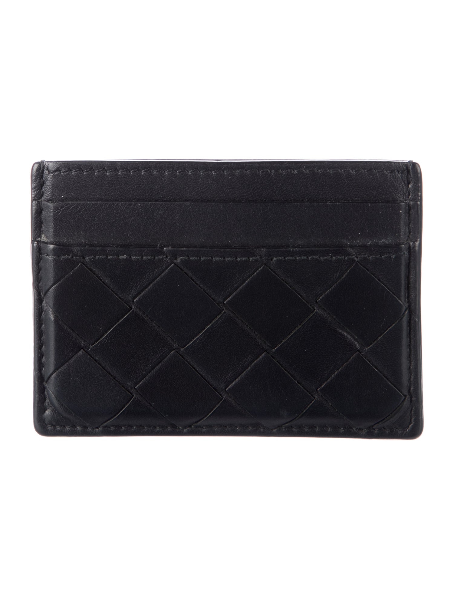 Bottega Veneta Intrecciato Weave Leather Card Holder