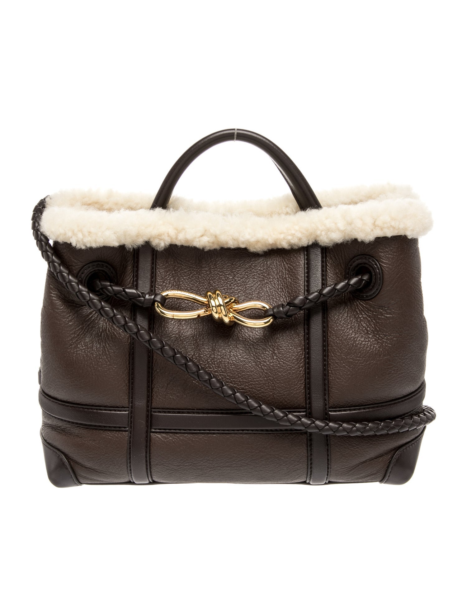 Bottega Veneta Shearling Andiamo Small