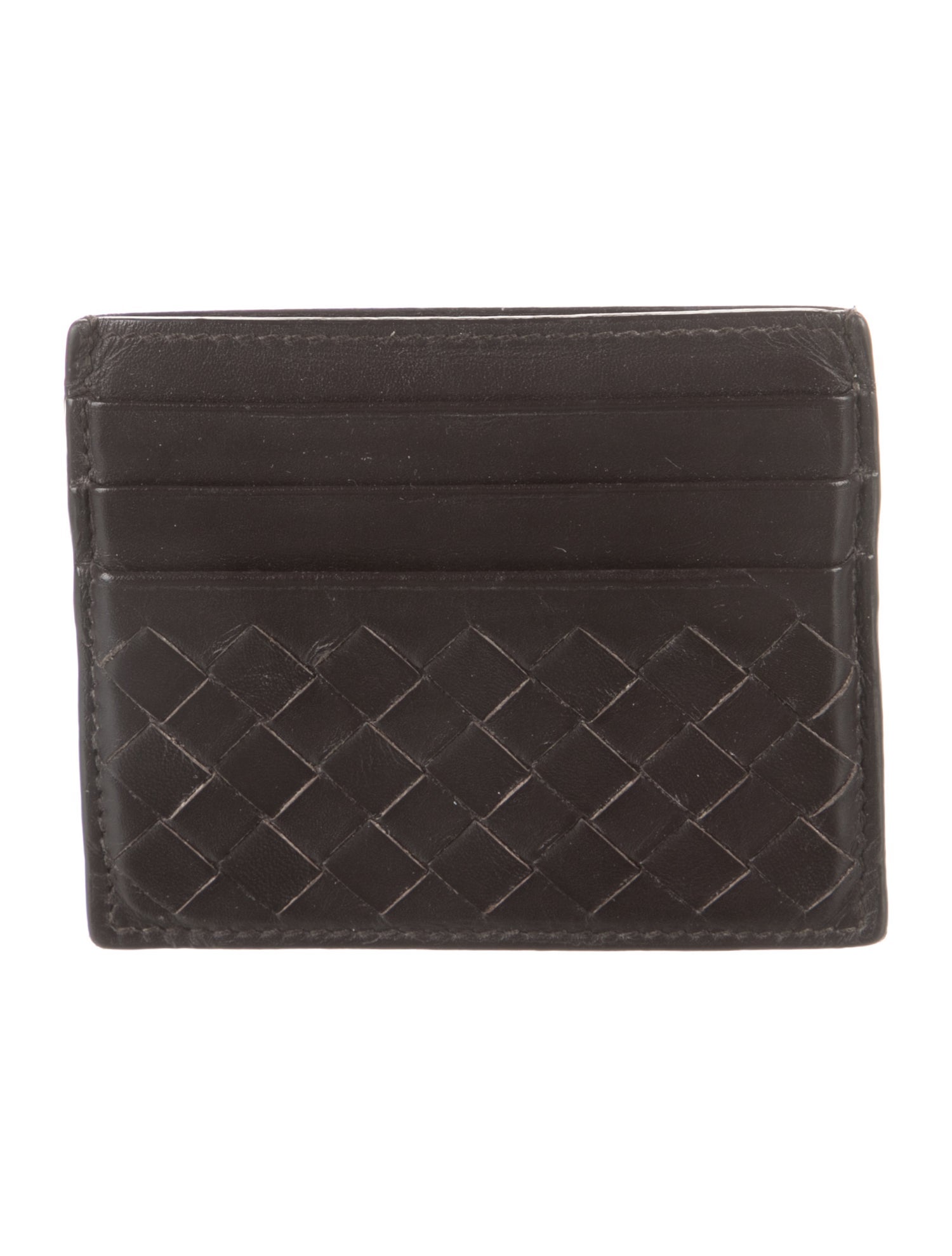 Bottega Veneta Intrecciato Weave Leather Card Holder