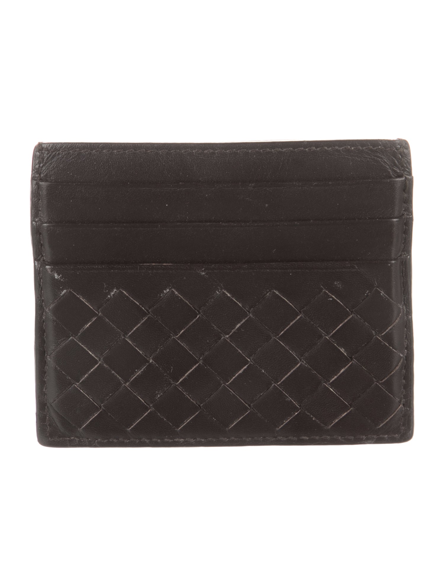 Bottega Veneta Intrecciato Weave Leather Card Holder