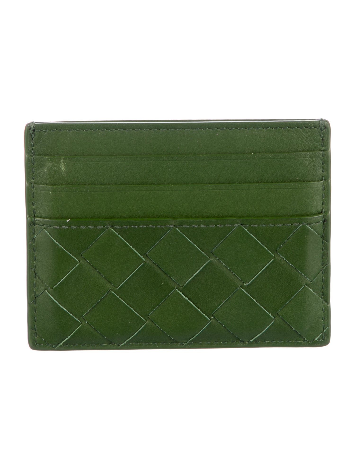 Bottega Veneta Intrecciato Weave Leather Card Holder