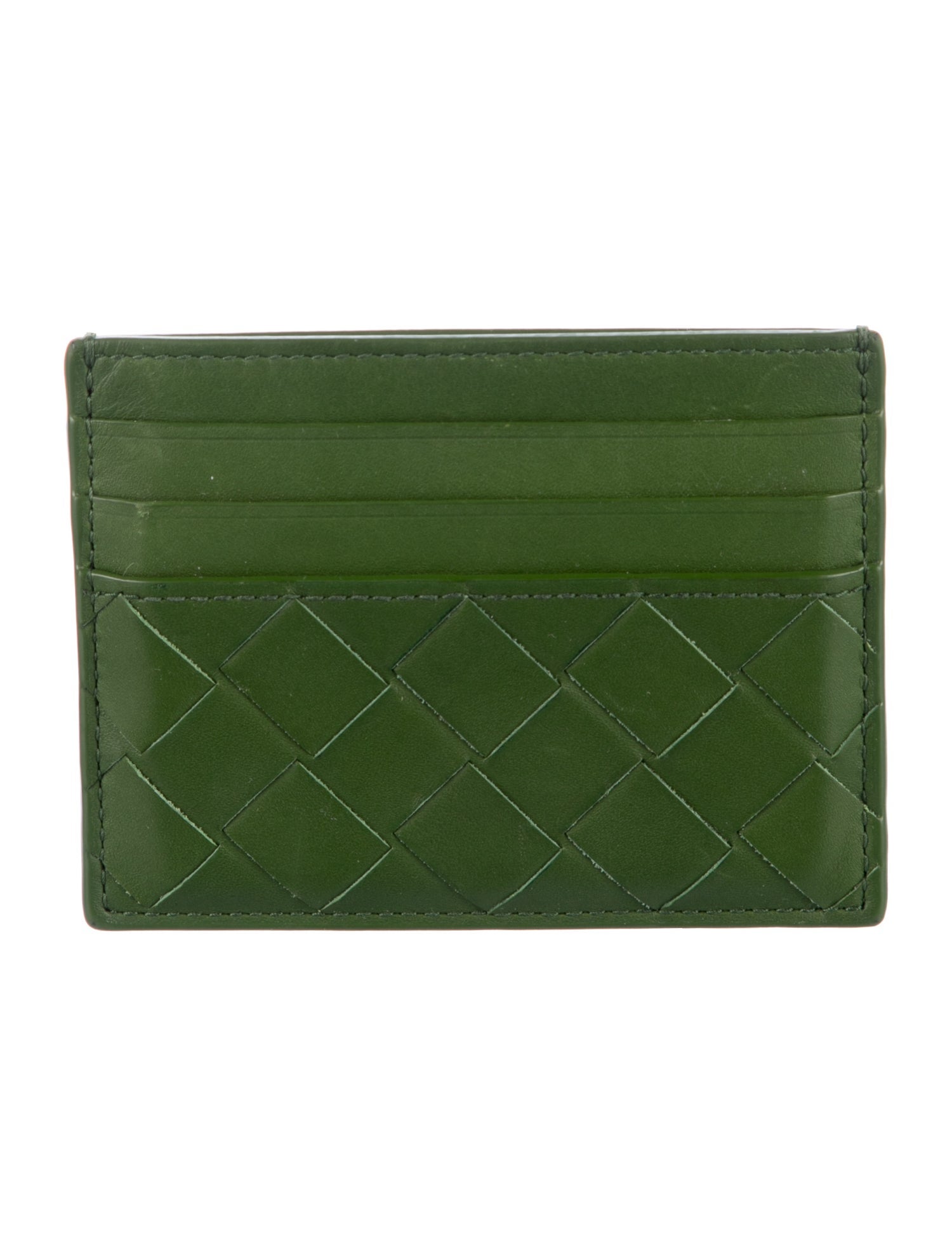 Bottega Veneta Intrecciato Weave Leather Card Holder