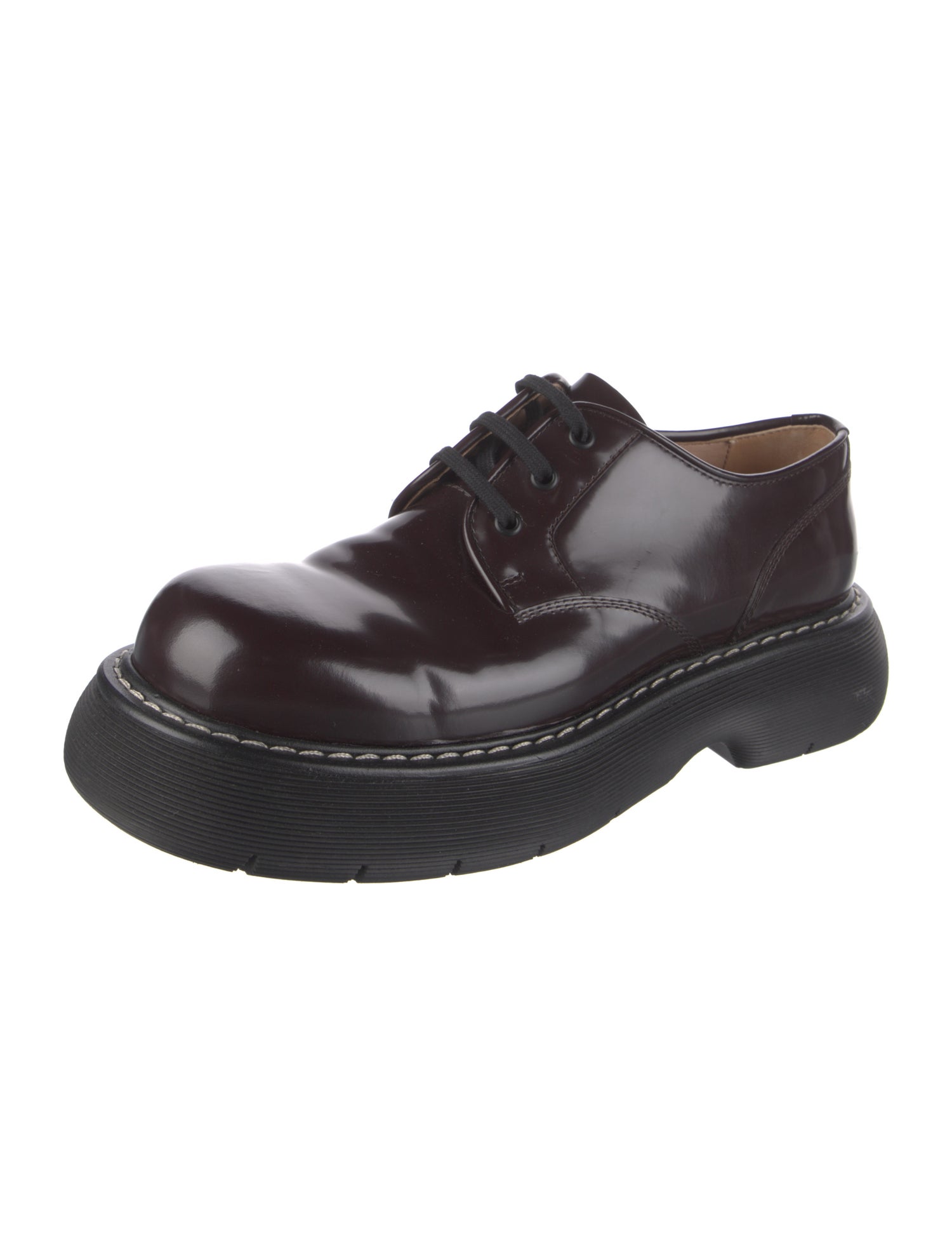 Bottega Veneta Patent Leather Derby Shoes