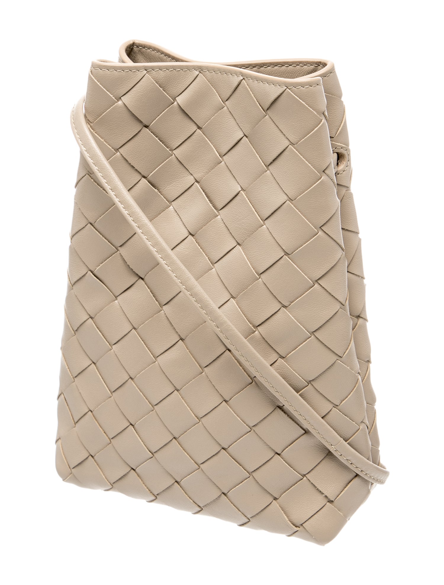 Bottega Veneta Bottega Veneta Solid Intrecciato Phone Pouch