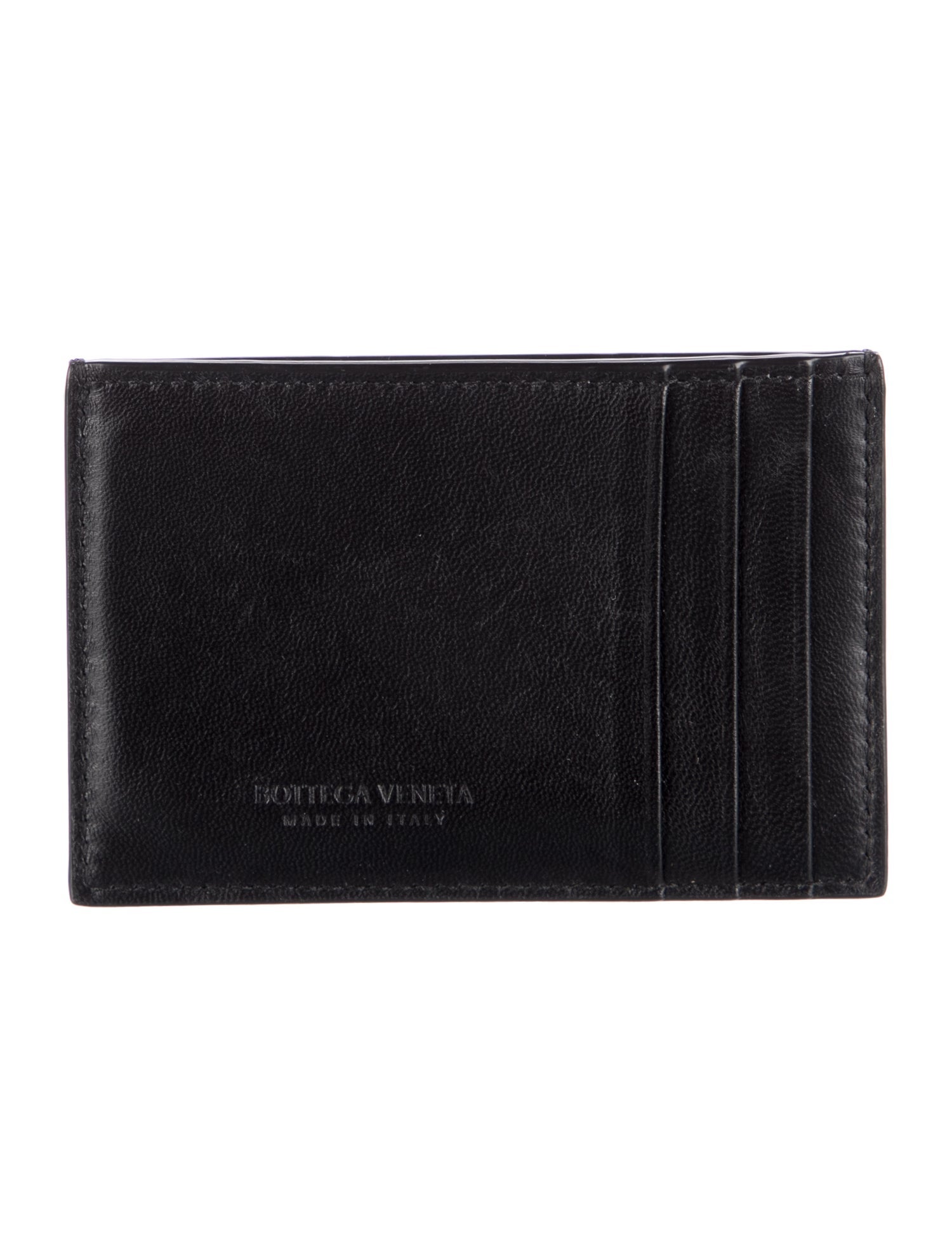 Bottega Veneta Intrecciato Weave Leather Card Holder