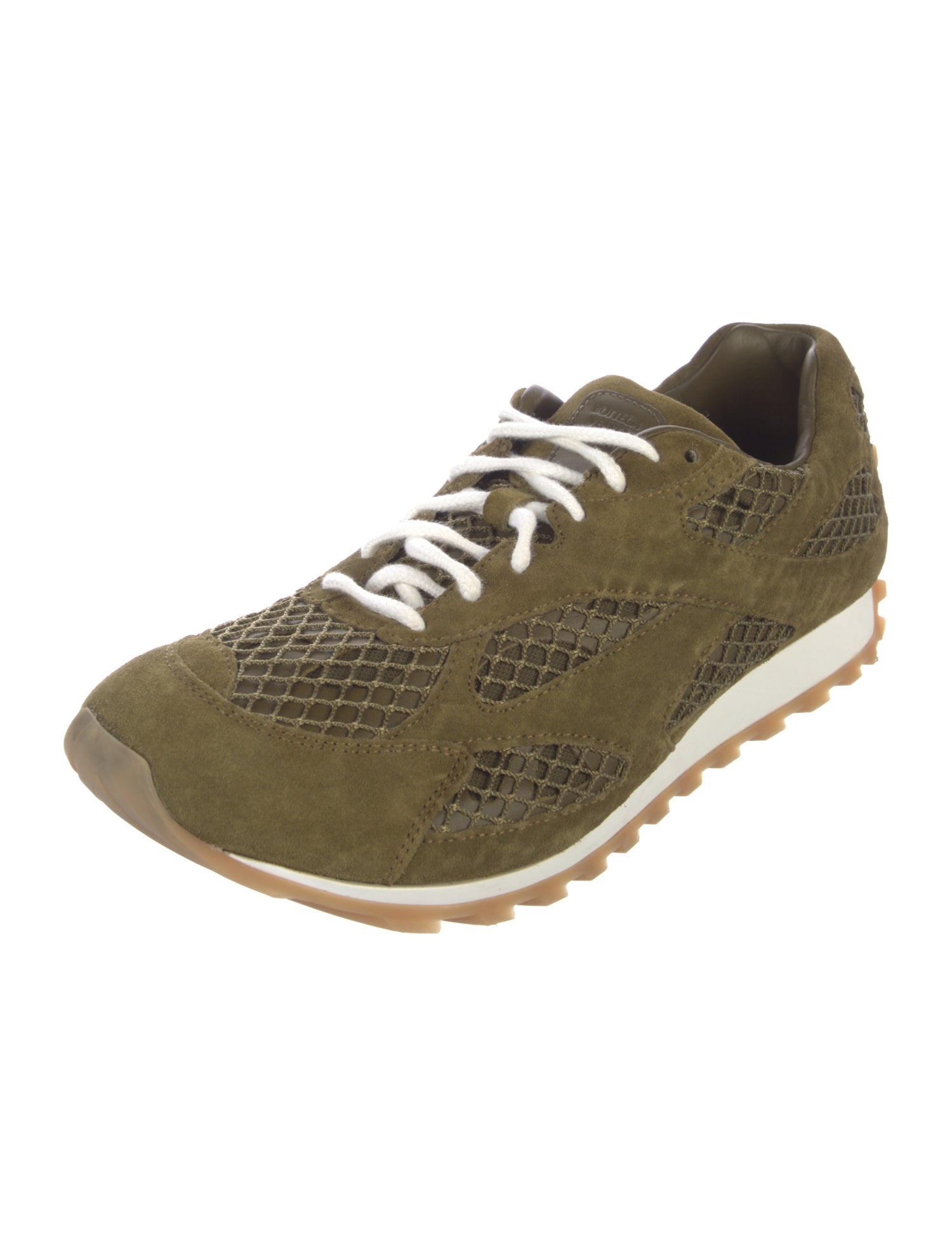 Bottega Veneta Suede Mesh Accents Athletic Sneakers