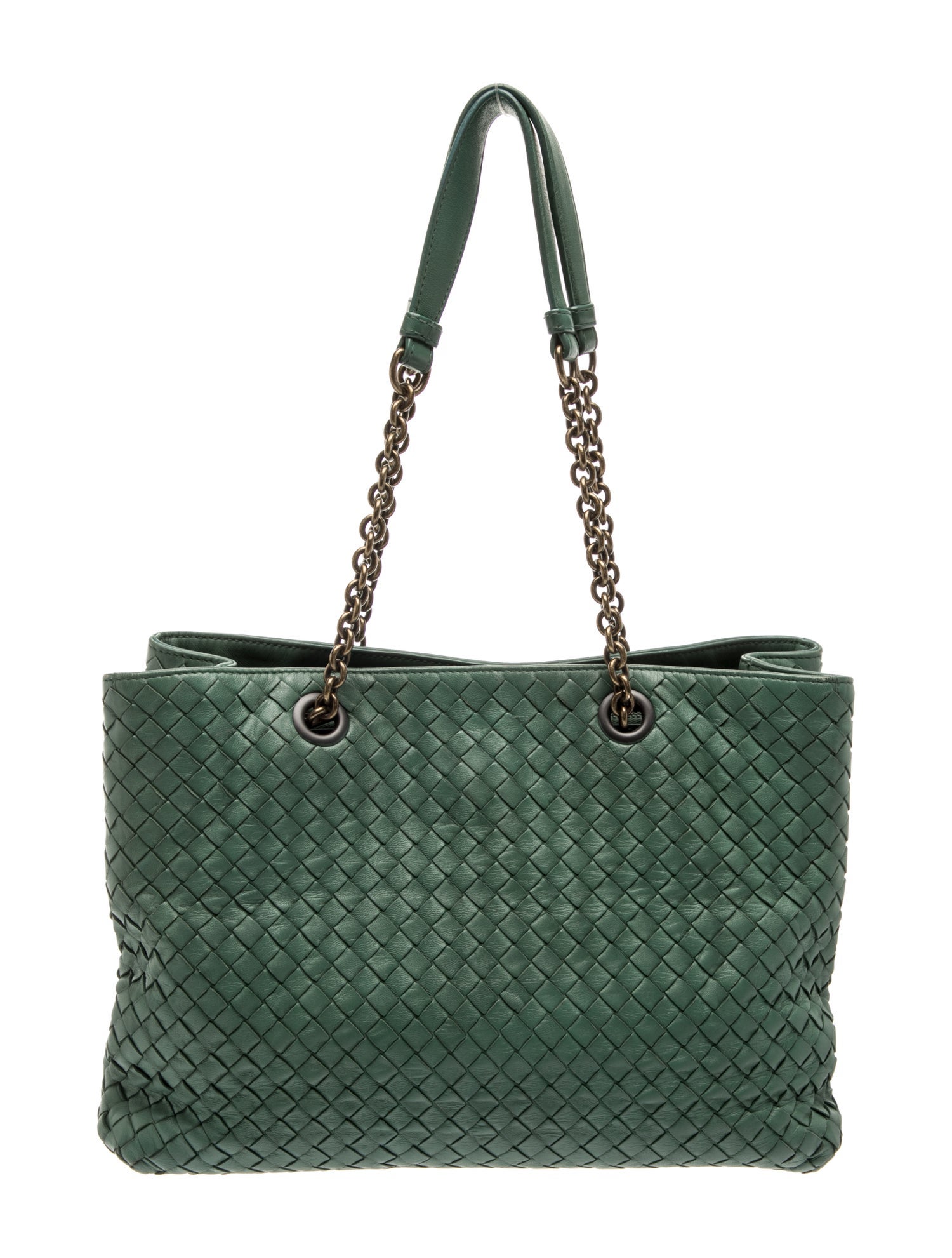 Bottega Veneta Intrecciato Chain Tote Small