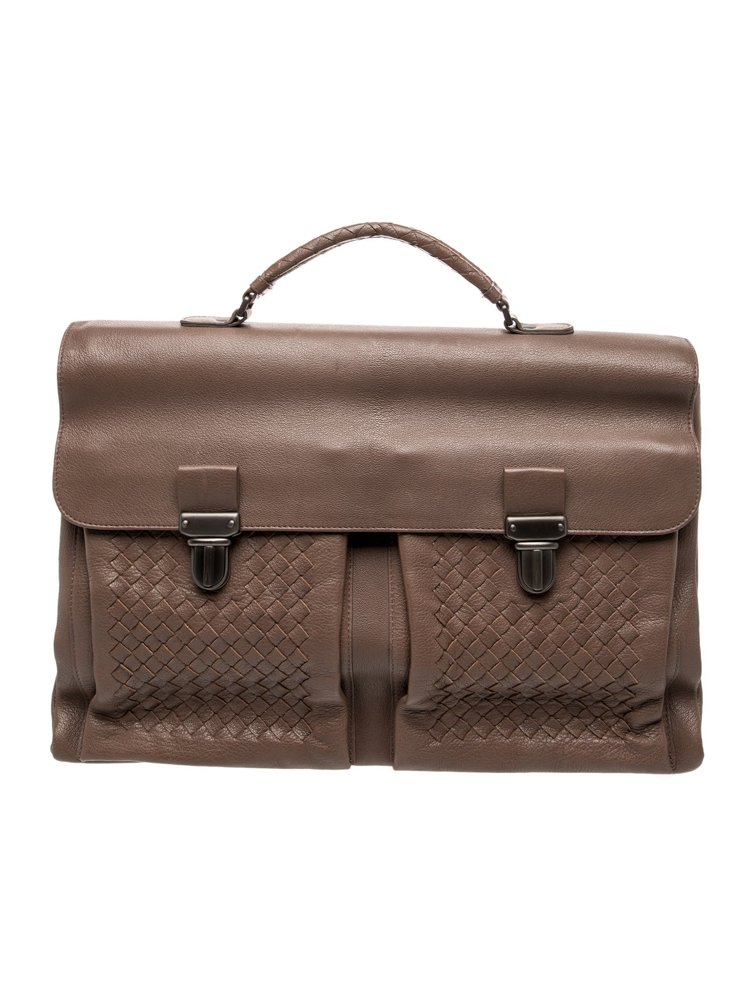 Bottega Veneta Intrecciato Trimmed Nappa Business Bag