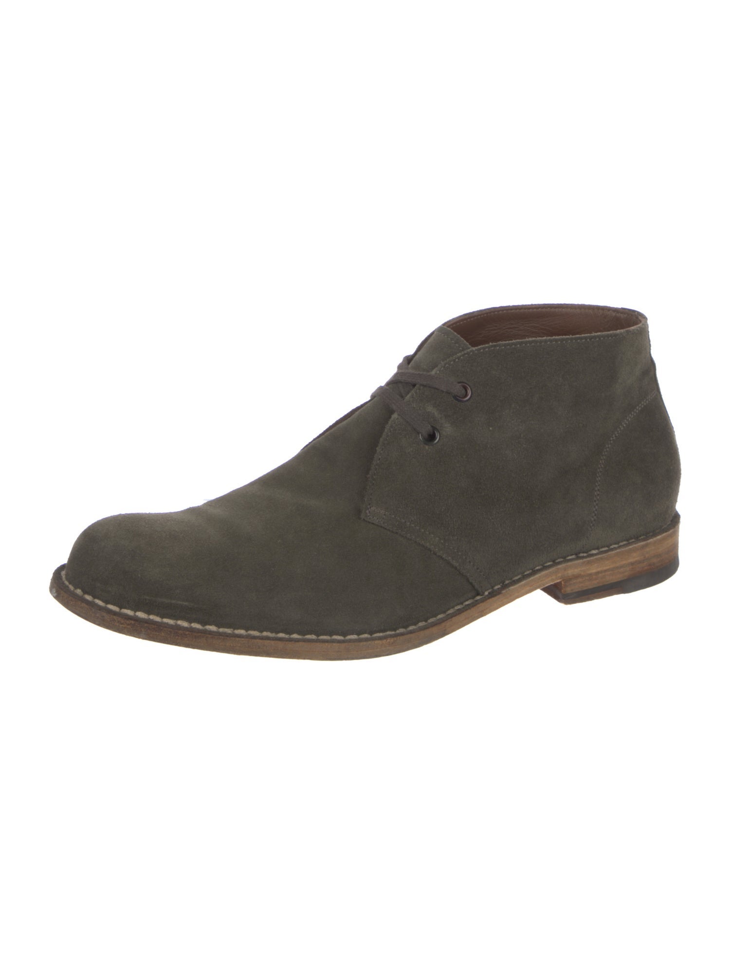 Bottega Veneta Suede Leather Trim Embellishment Lace-Up Boots