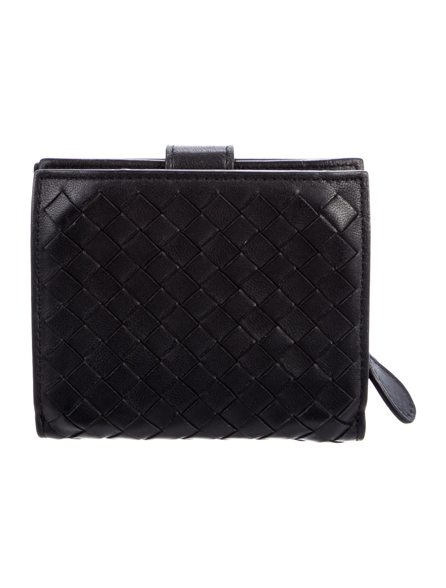 Bottega Veneta Intrecciato Weave Leather French Purse