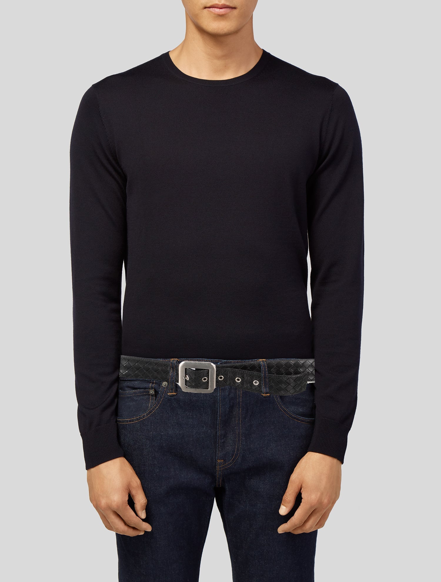 Bottega Veneta Intrecciato Weave Leather Belt