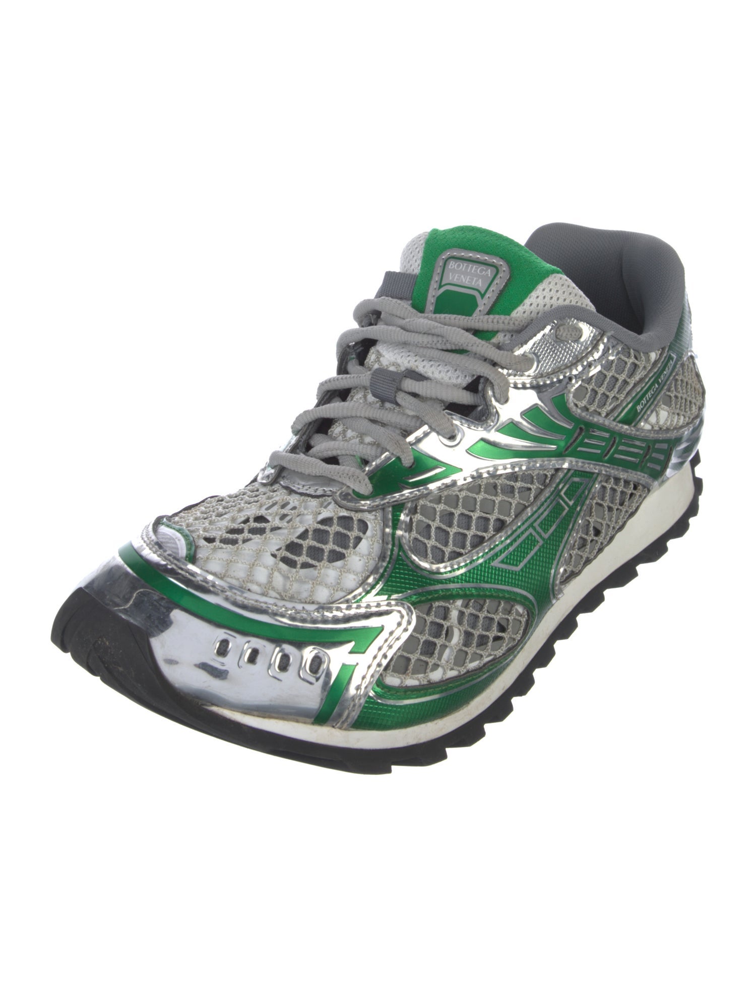 Bottega Veneta Mesh Patterned Athletic Sneakers