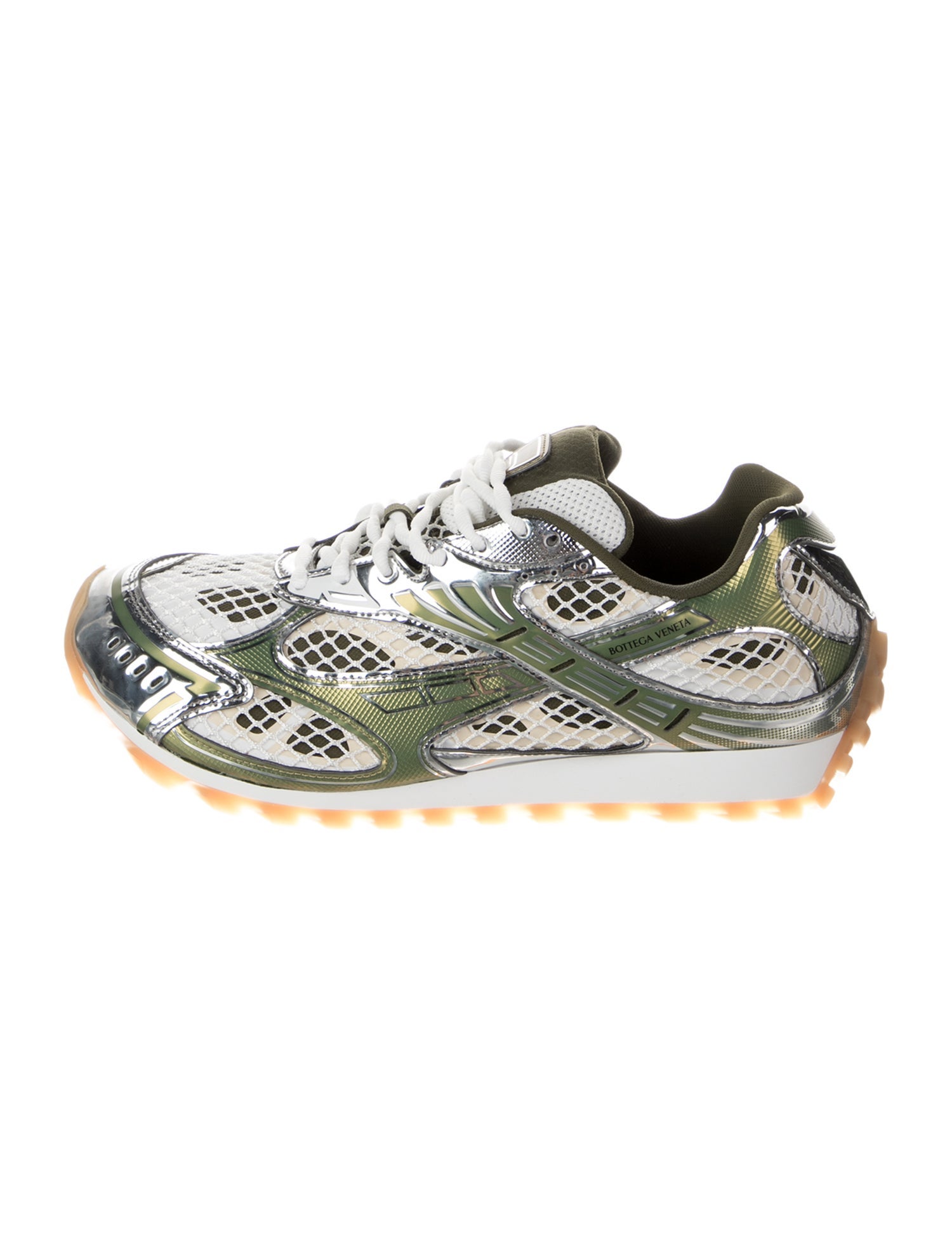 Bottega Veneta Leather Colorblock Pattern Sneakers