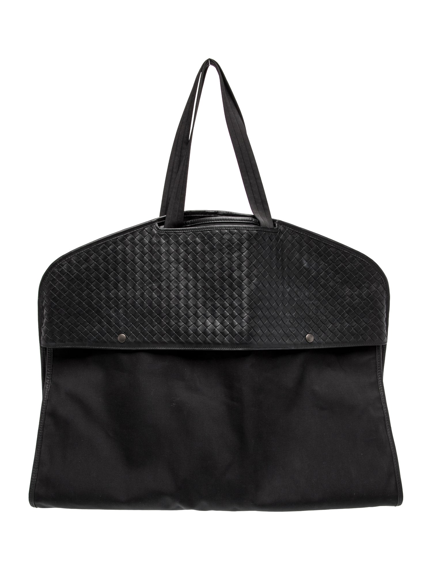 Bottega Veneta Intrecciato Intrecciato Leather-Trim Garment Bag Vintage