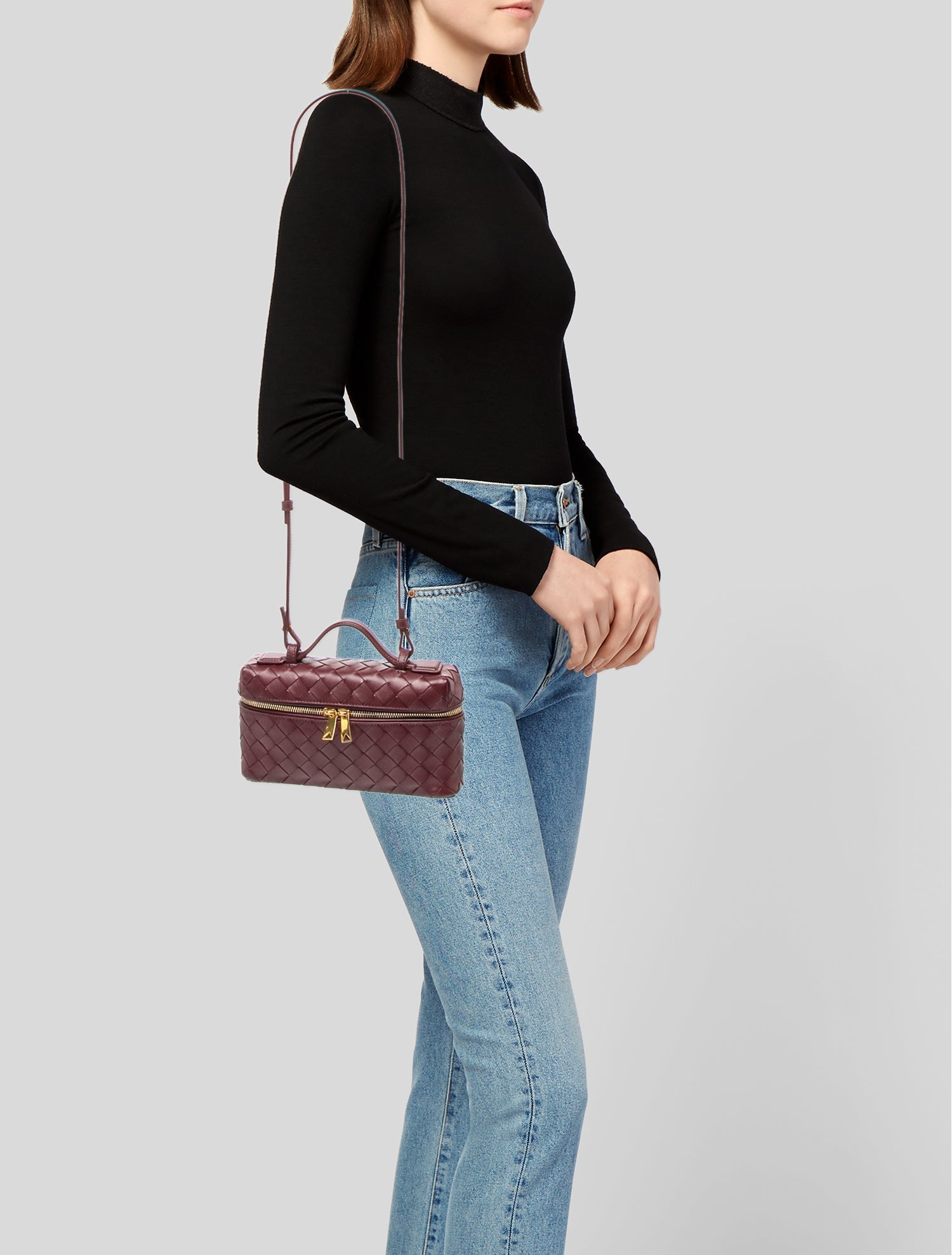 Bottega Veneta Intrecciato Vanity Case Barolo