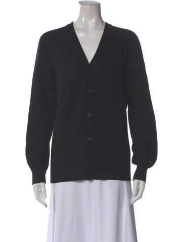 Pre-owned Bottega Veneta Cashmere V-neck Sweater In Gray