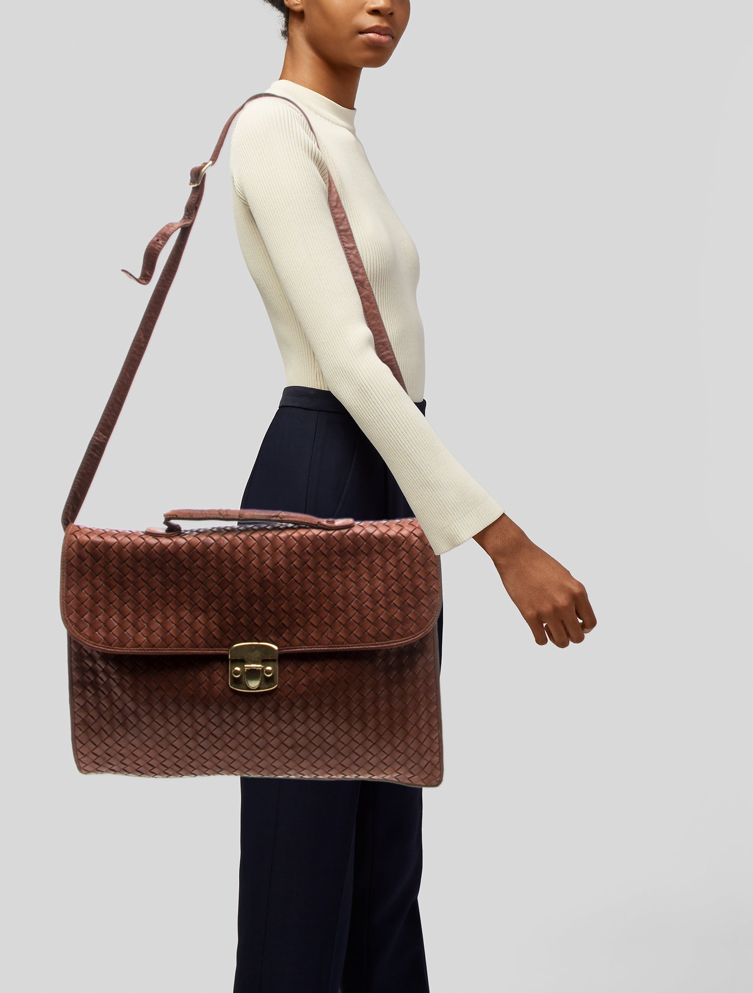 Bottega Veneta Intrecciato Briefcase Vintage